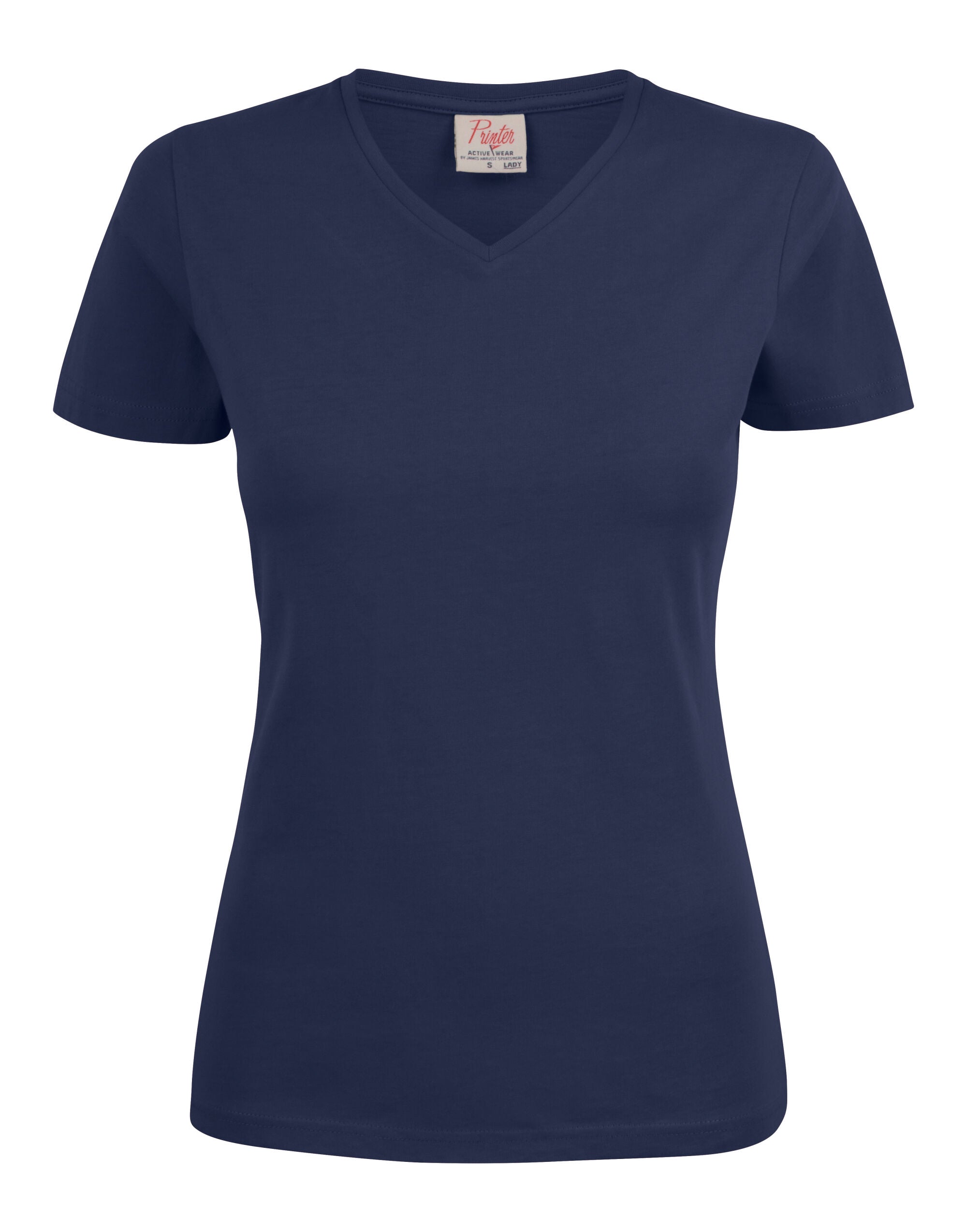 Printer Ladies Heavy V T Shirt PE2264025 - Navy - Customisable T-Shirts