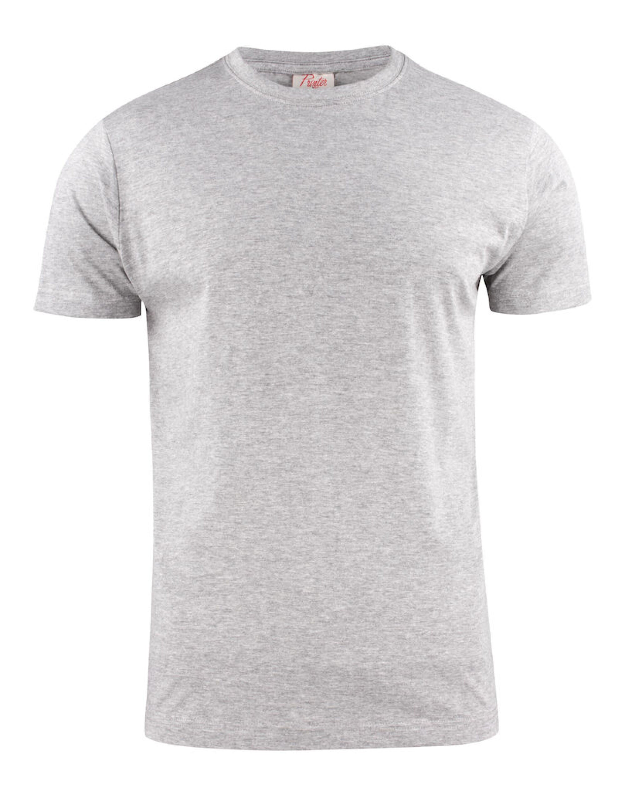 Printer EShort Sleeveentials Heavier Pro T Shirt PE2264032 - Grey Melange - Customisable T-Shirts