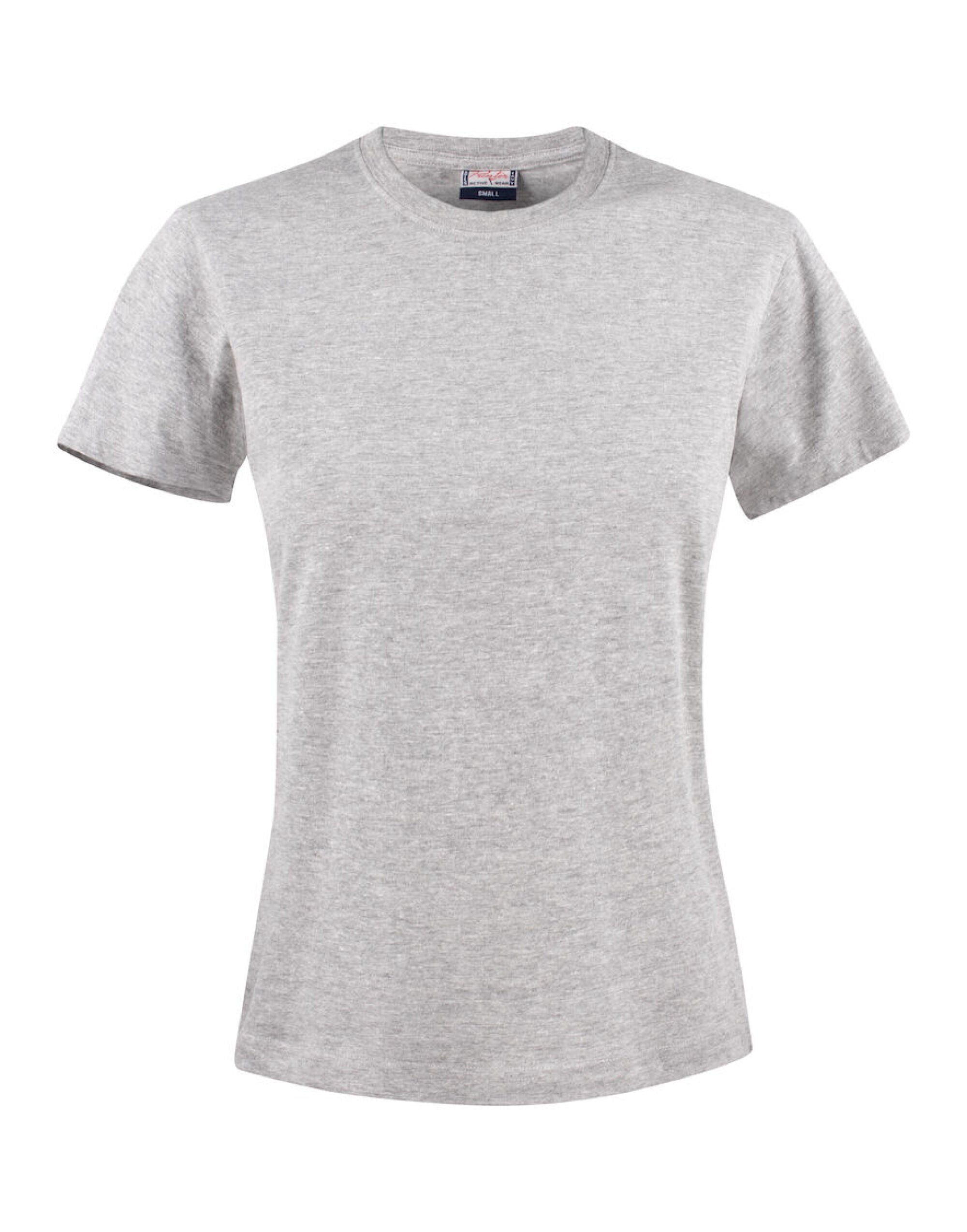 Printer EShort Sleeveentials Ladies Heavier Pro T PE2264033 - Grey Melange - Customisable T-Shirts