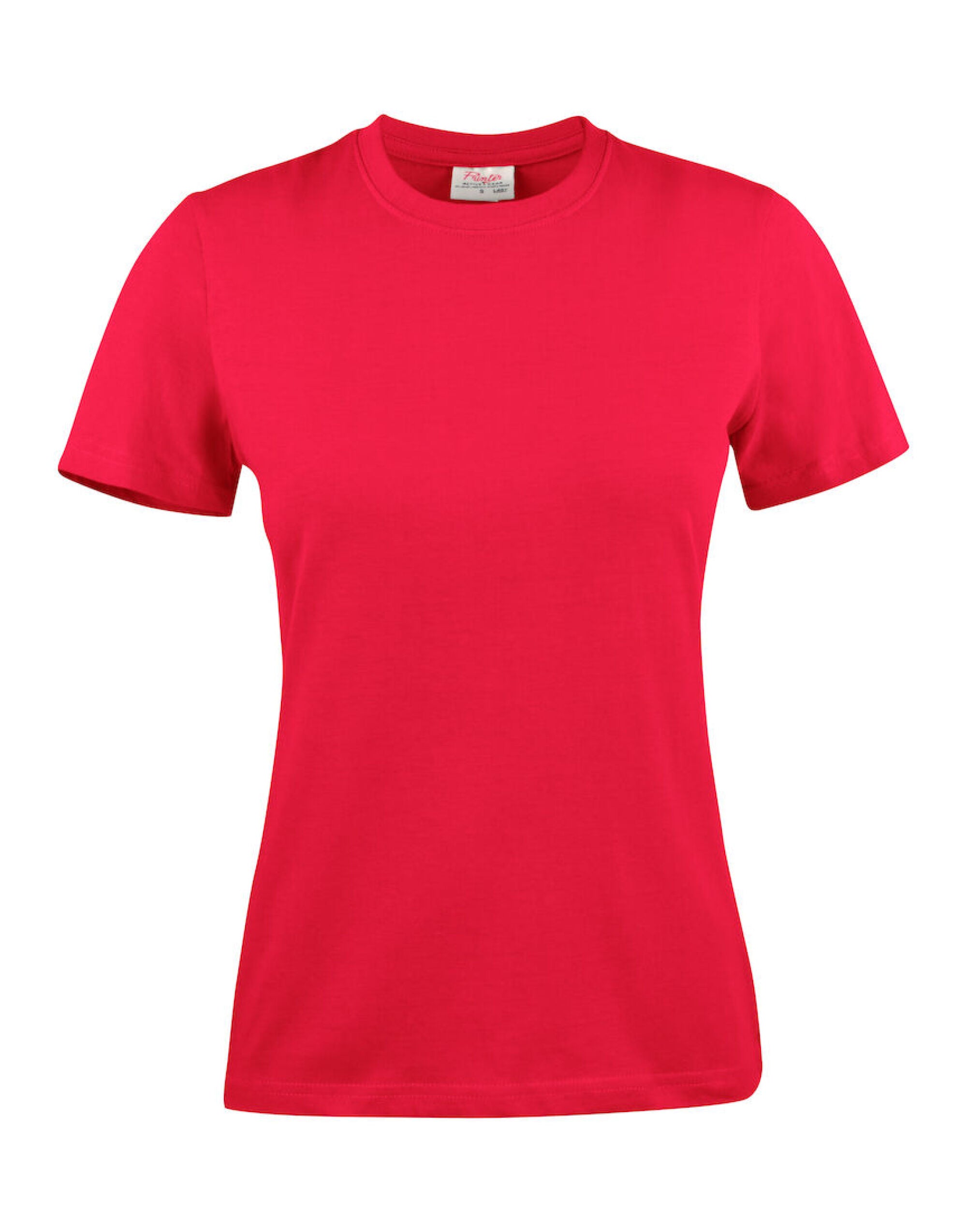 Printer EShort Sleeveentials Ladies Heavier Pro T PE2264033 - Red - Customisable T-Shirts