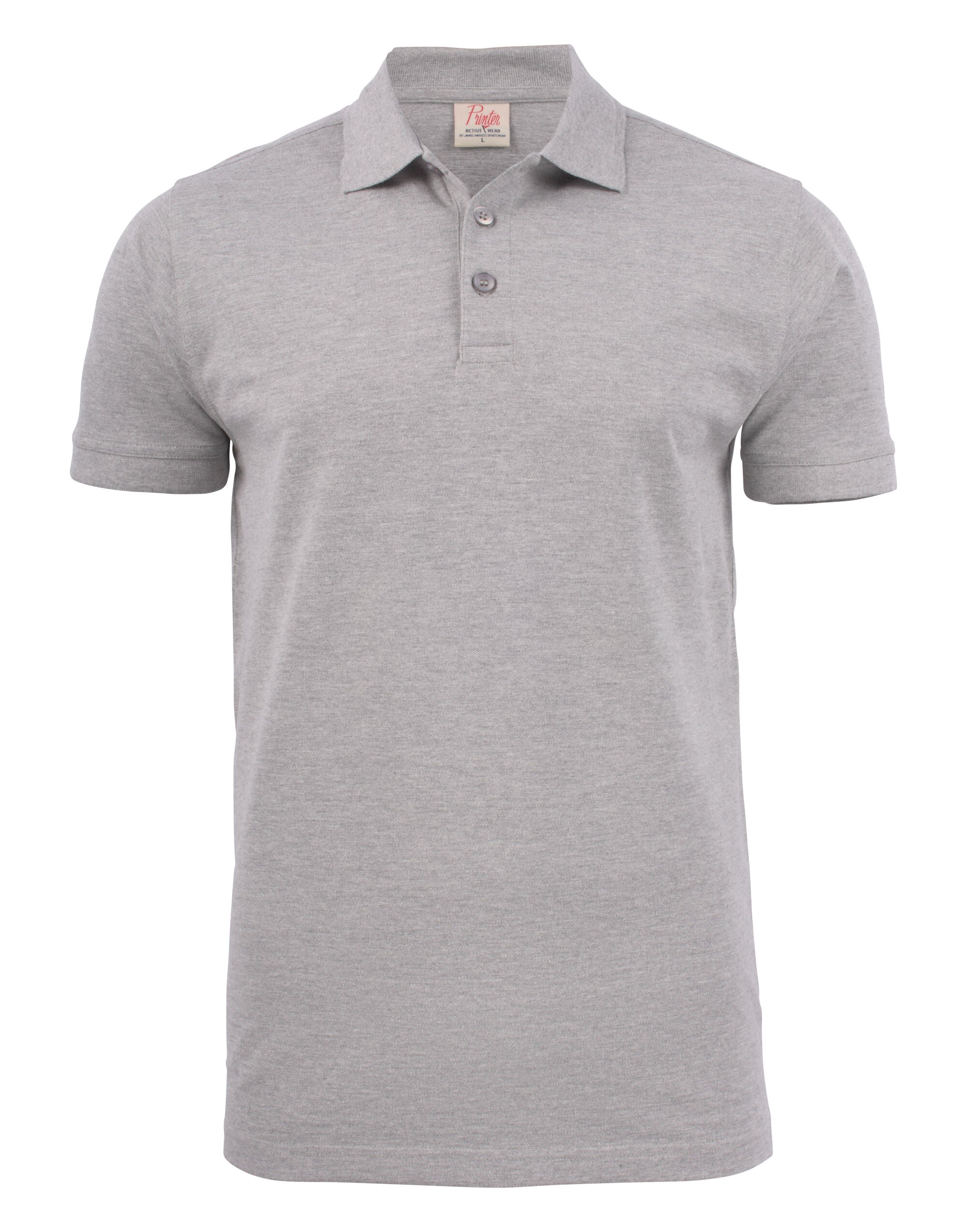 Printer Mens Surf Stretch Polo PE2265020 - Grey Melange - Customisable Polos