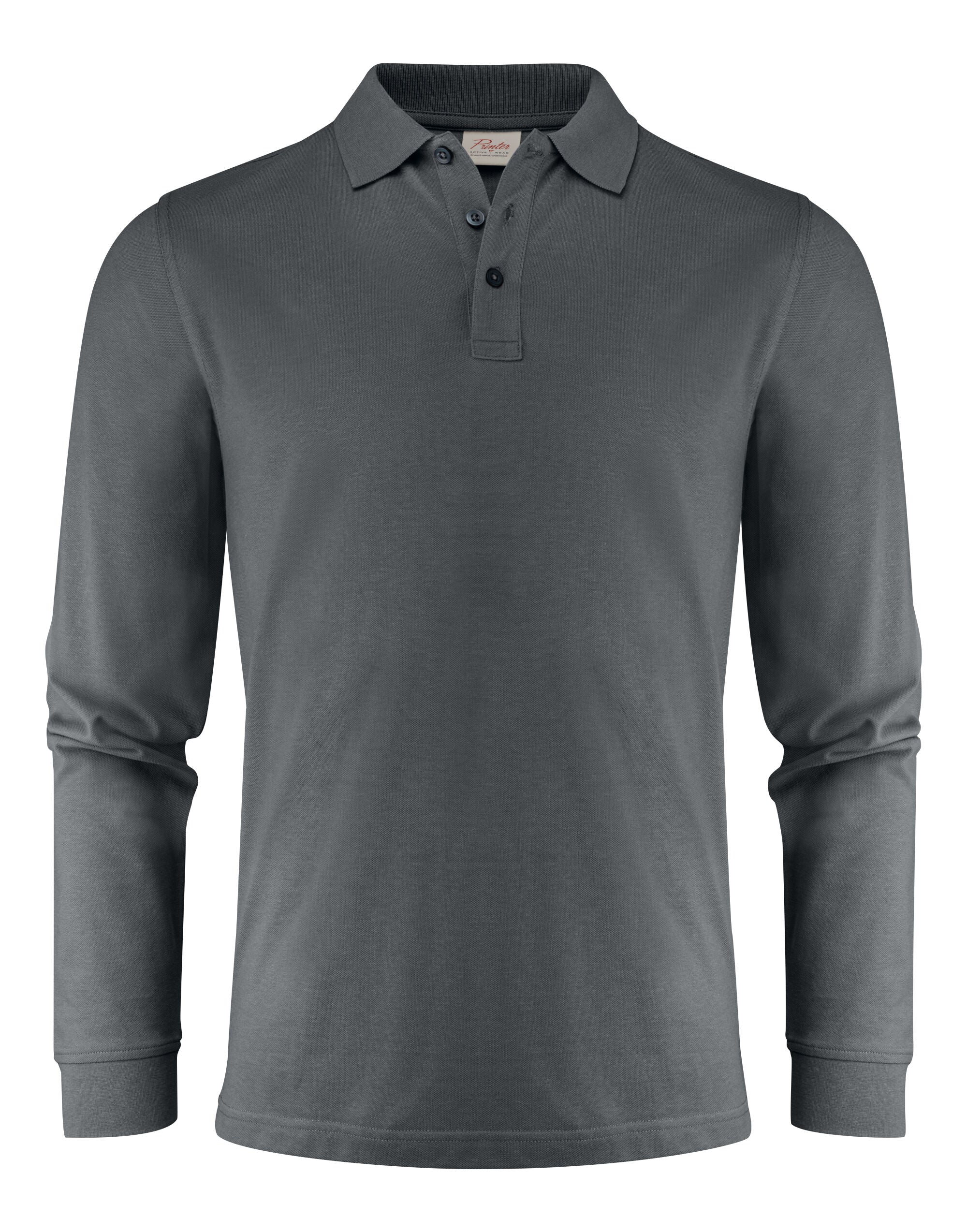 Printer Mens Surf Pro LS Polo PE2265026 - Steel Grey - Customisable Polos