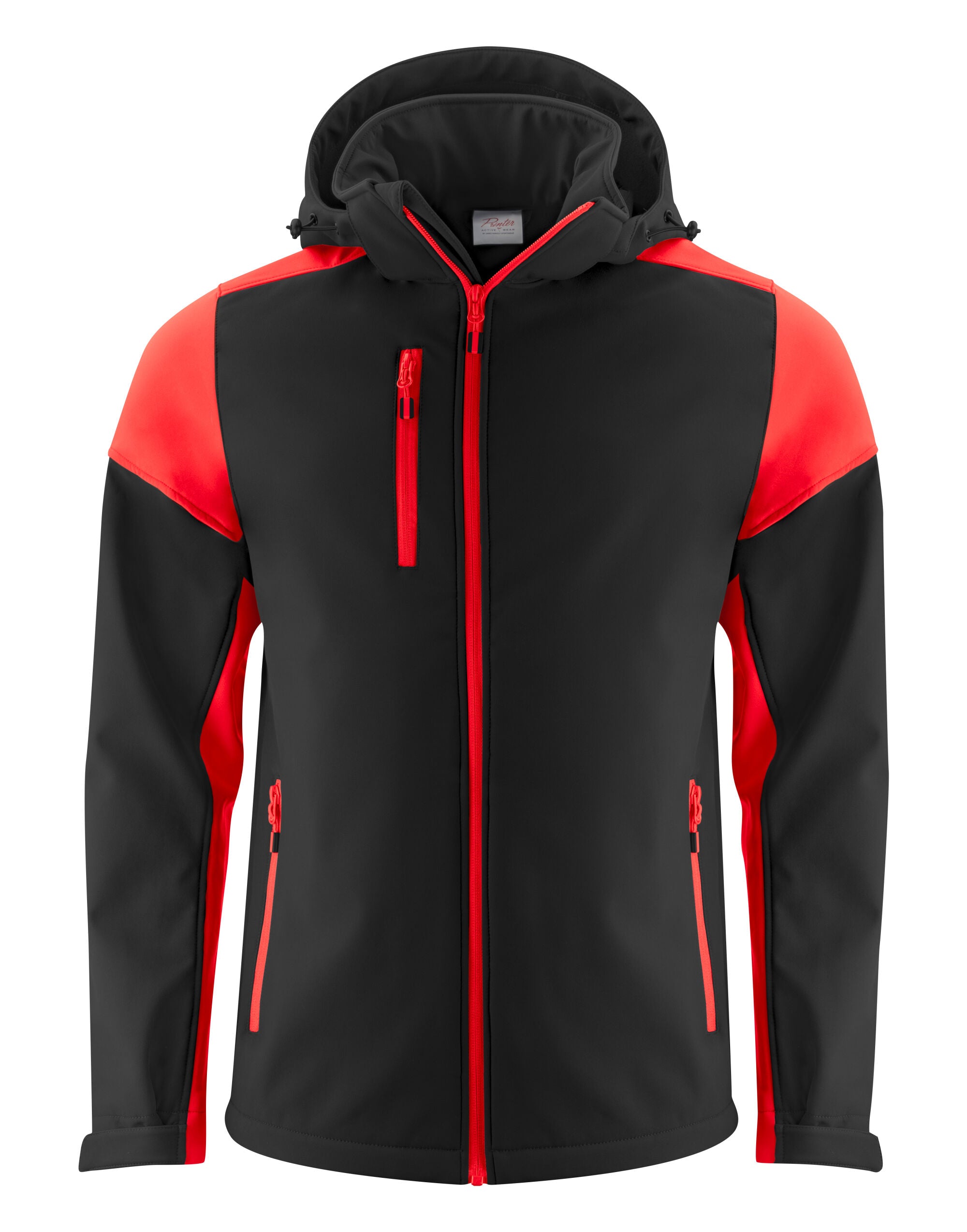 Printer Prime Mens Softshell pp2261065 - Black Red - Customisable Jacket