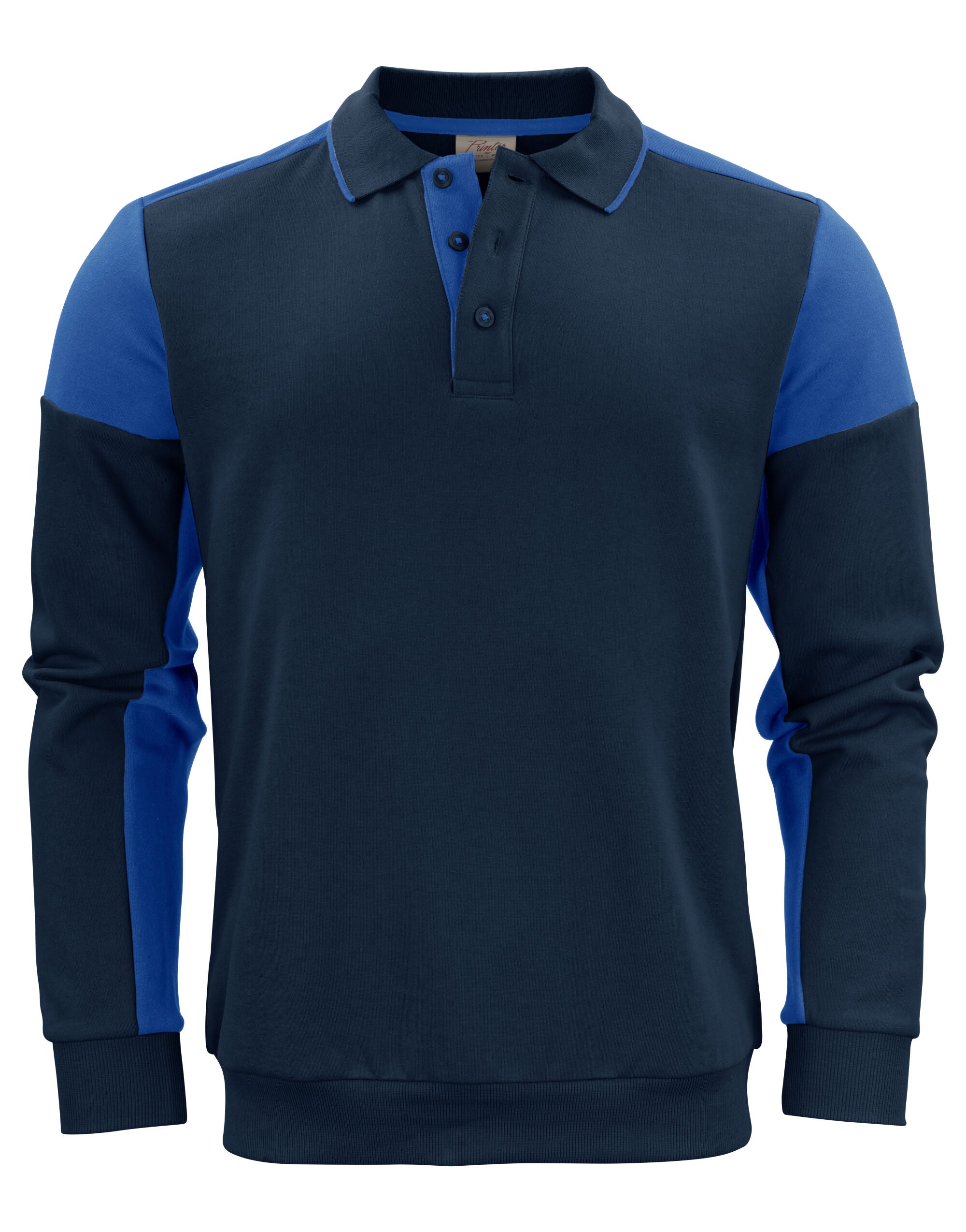 Printer Prime Long Sleeve Polosweater PP2262060 - Navy Cobalt - Customisable Polos