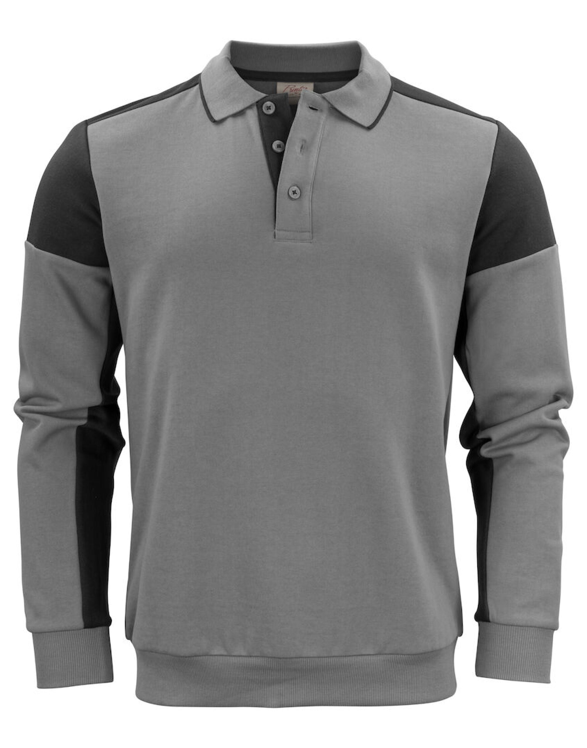 Printer Prime Long Sleeve Polosweater PP2262060 - Anthracite Black - Customisable Polos