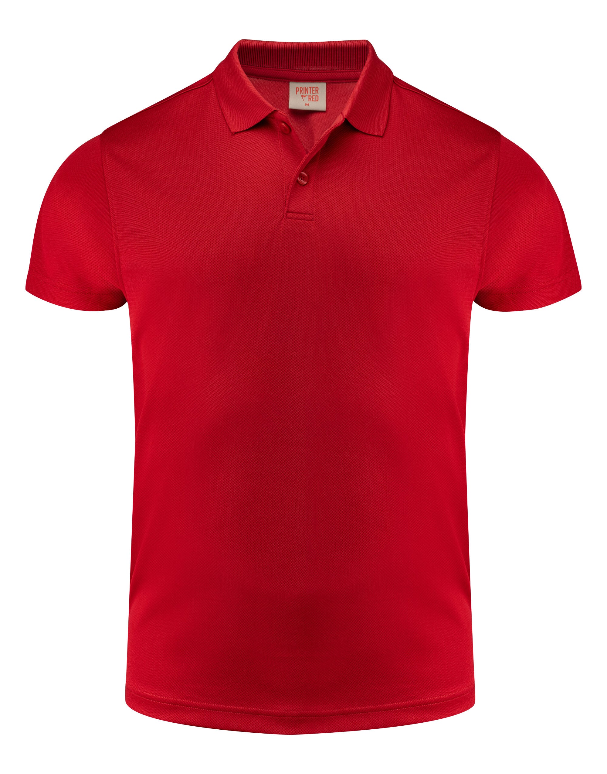 Printer Red Smash Polo Shirt PR2265028 - Red - Customisable Polos