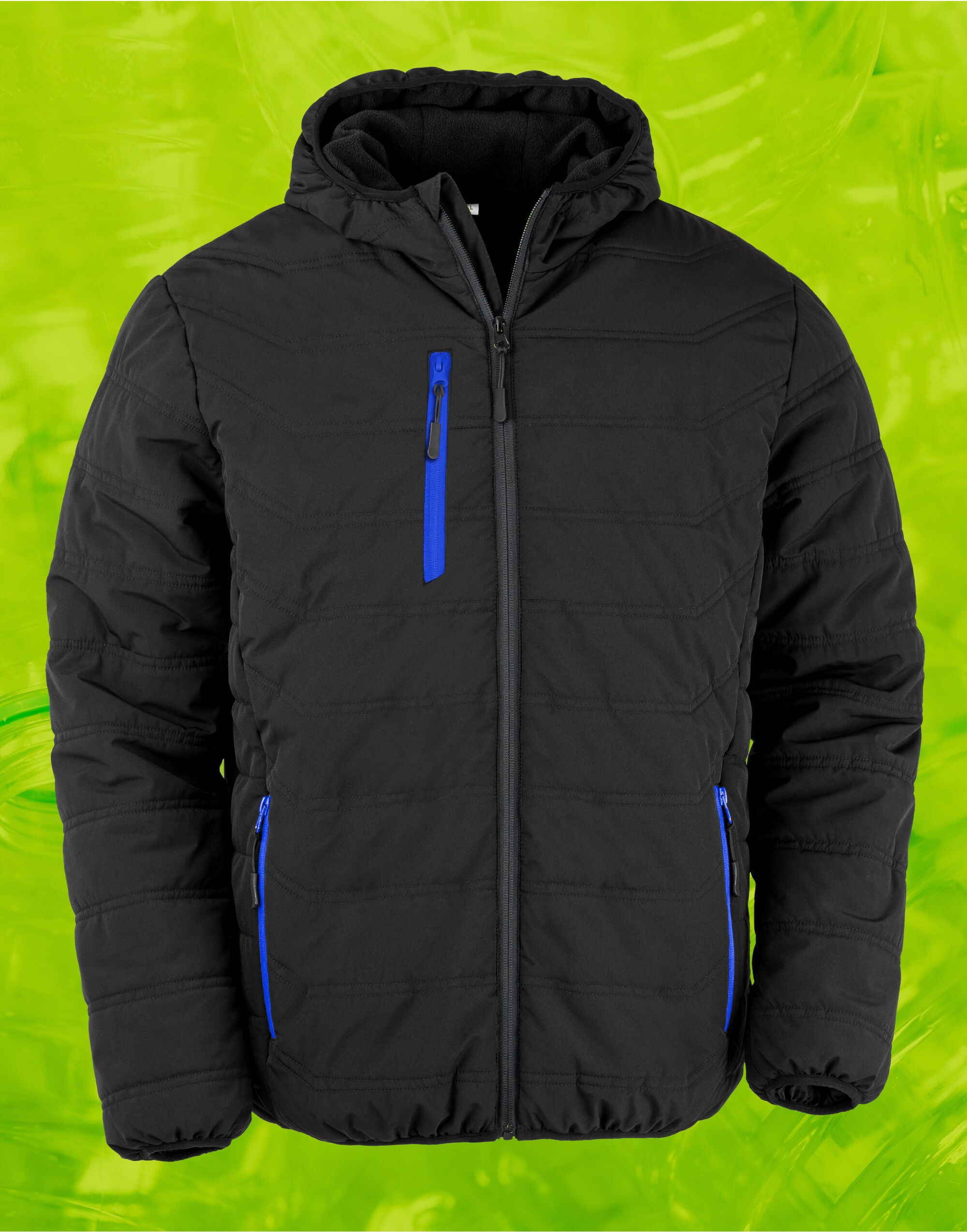 Result Black Compass Padded Winter Jacket R240X - Black Royal - Customisable Jacket
