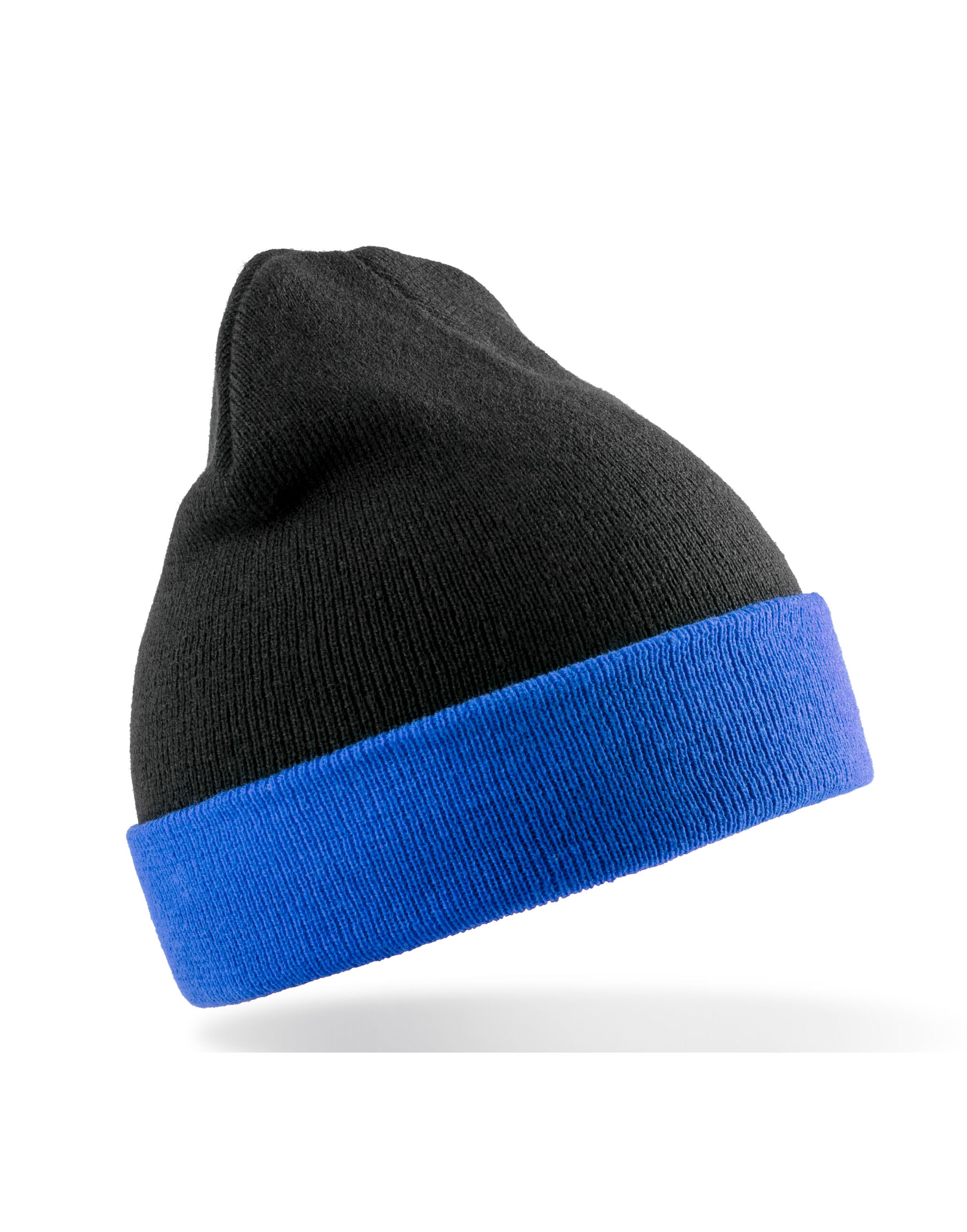 Result Recycled Black Compass Beanie rc930x - Black Royal O S - Customisable Caps