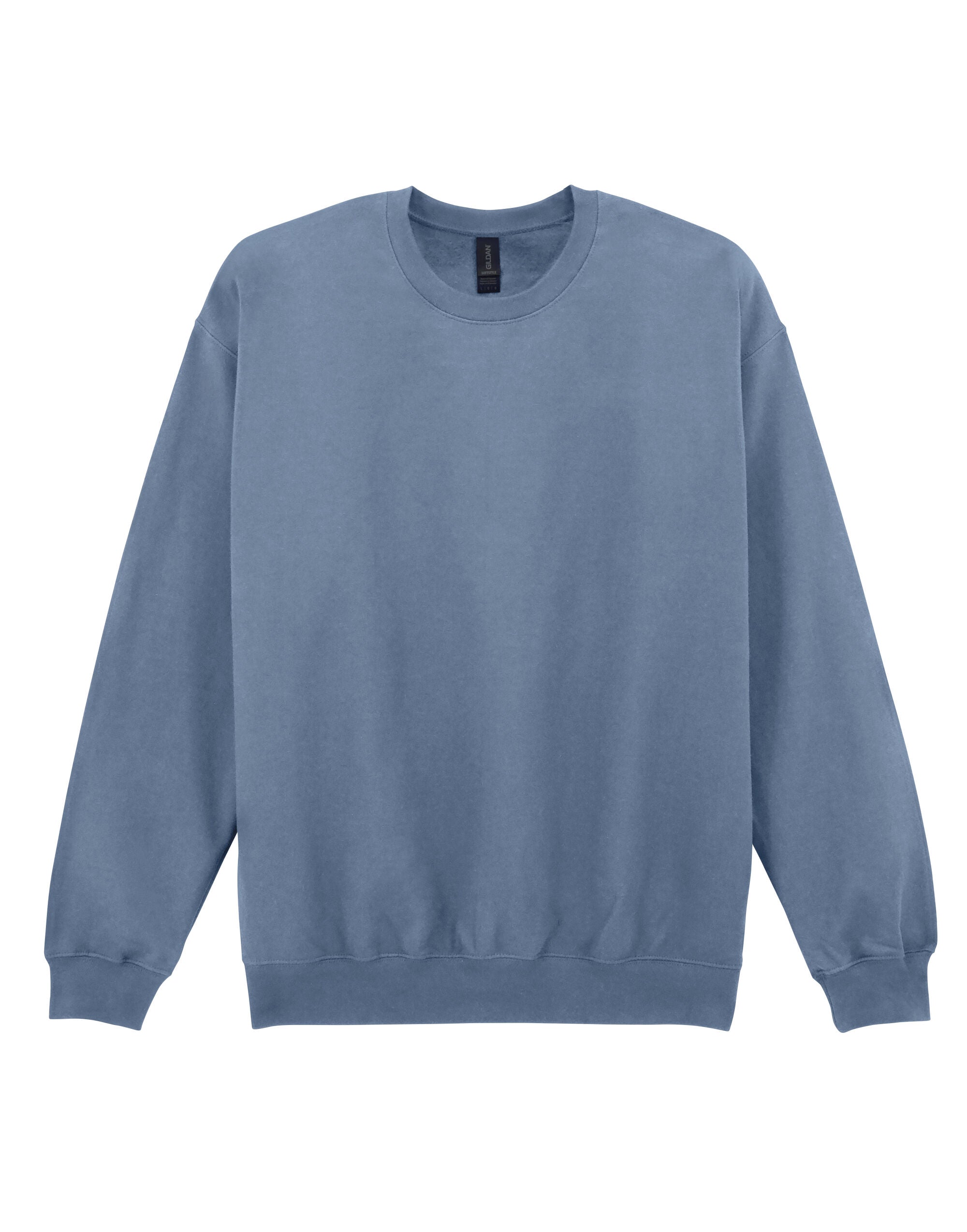 Softstyle Midweight Fleece Adult Crewneck - Stone Blue -SF000 - Stone Blue - Customisable Sweatshirts And Hoodies