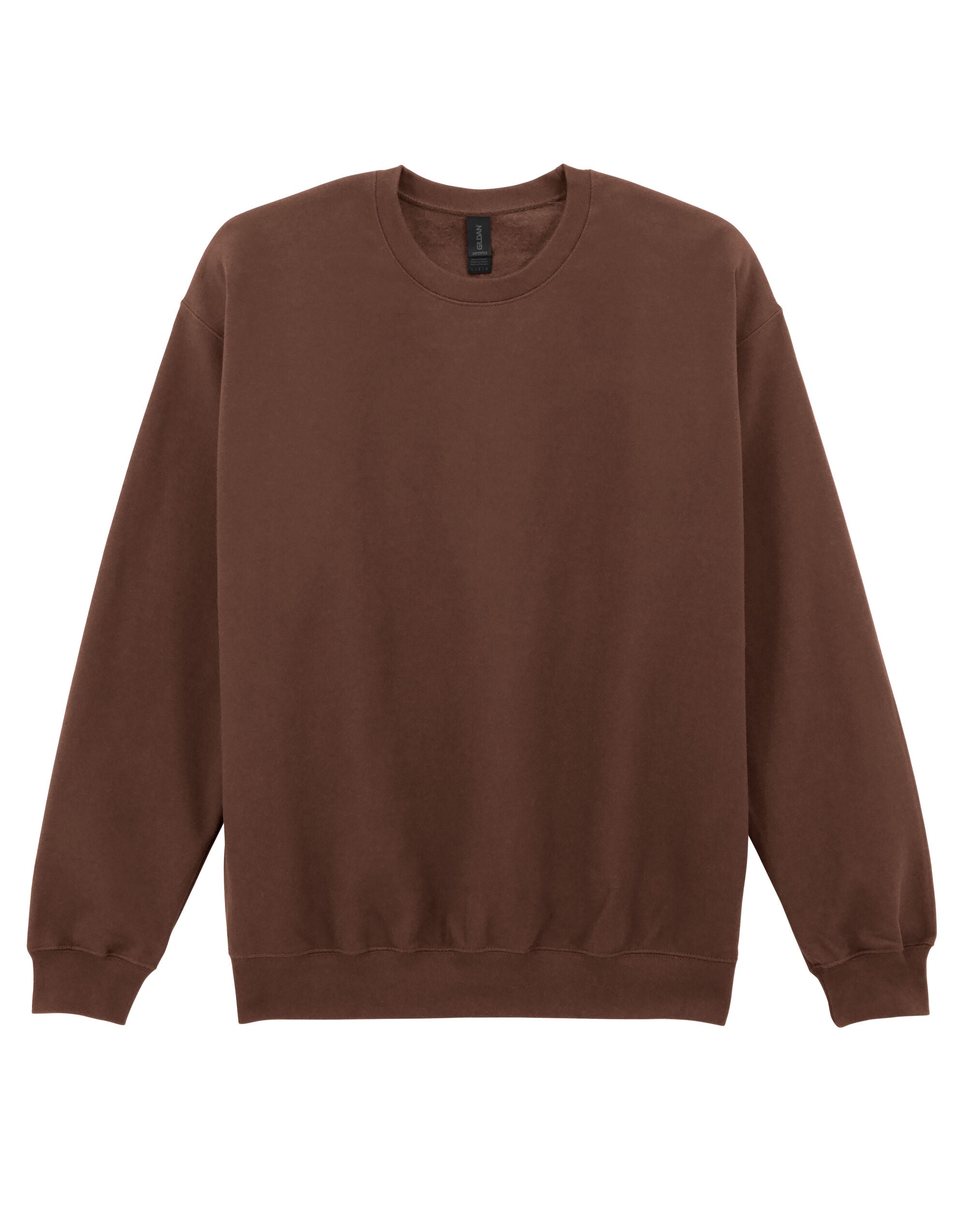Softstyle Midweight Fleece Adult Crewneck - Cocoa -SF000 - Cocoa - Customisable Sweatshirts And Hoodies