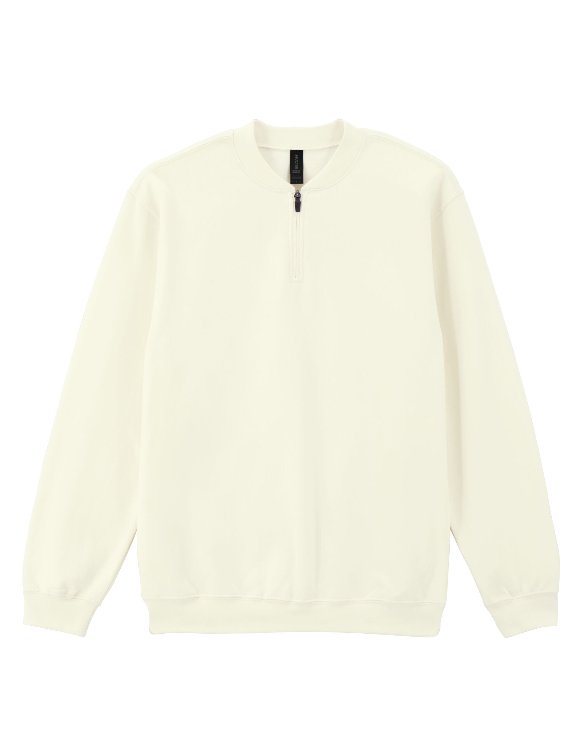 Gildan Softstyle Midweight 1/4 Zip Sweat SF008 - Off White - Customisable Hoodies
