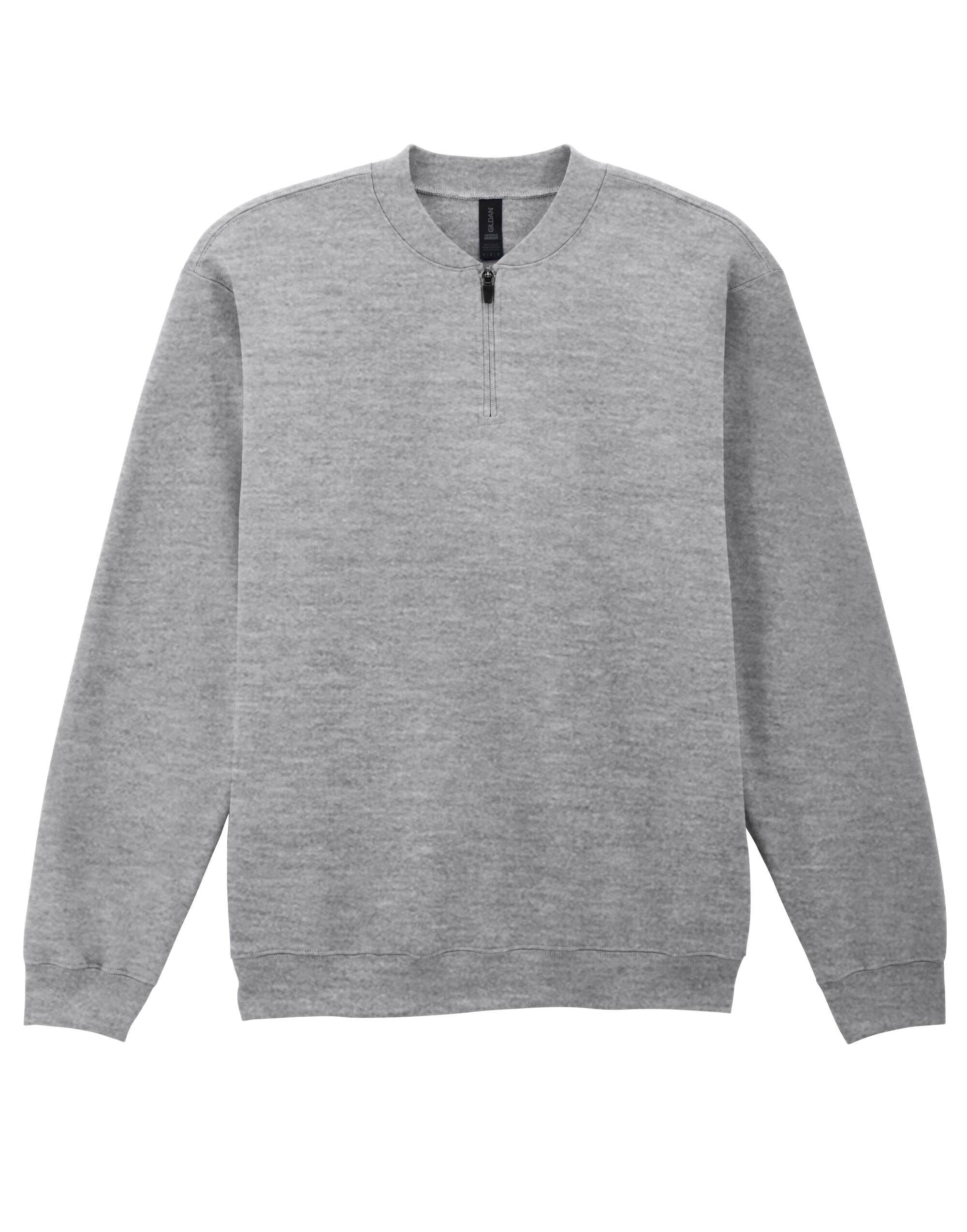 Gildan Softstyle Midweight 1/4 Zip Sweat SF008 - Sport Grey (RS) - Customisable Hoodies