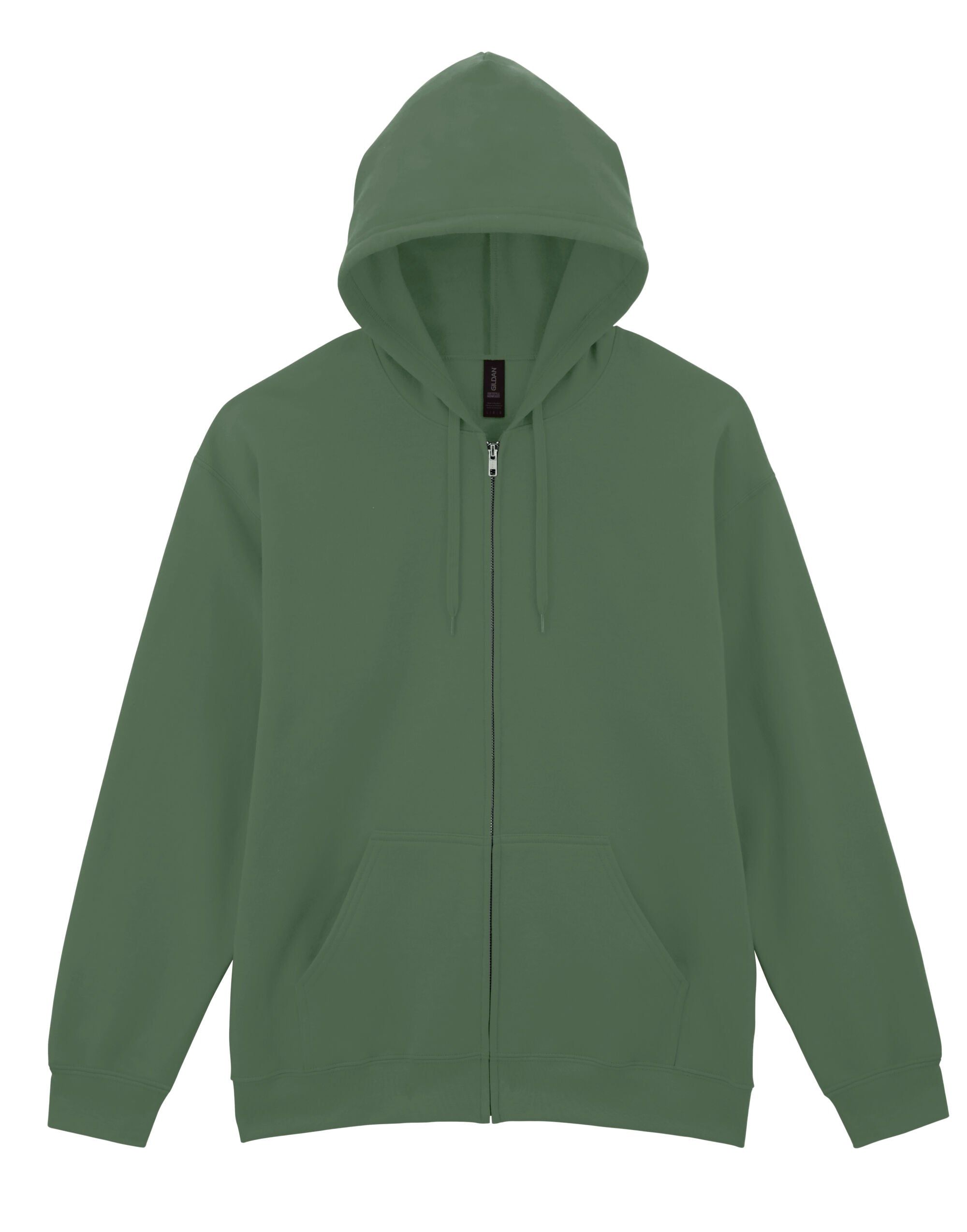 Gildan Softyle Midweight Full Zip Hoody SF600 - Military Green - Customisable Hoodies