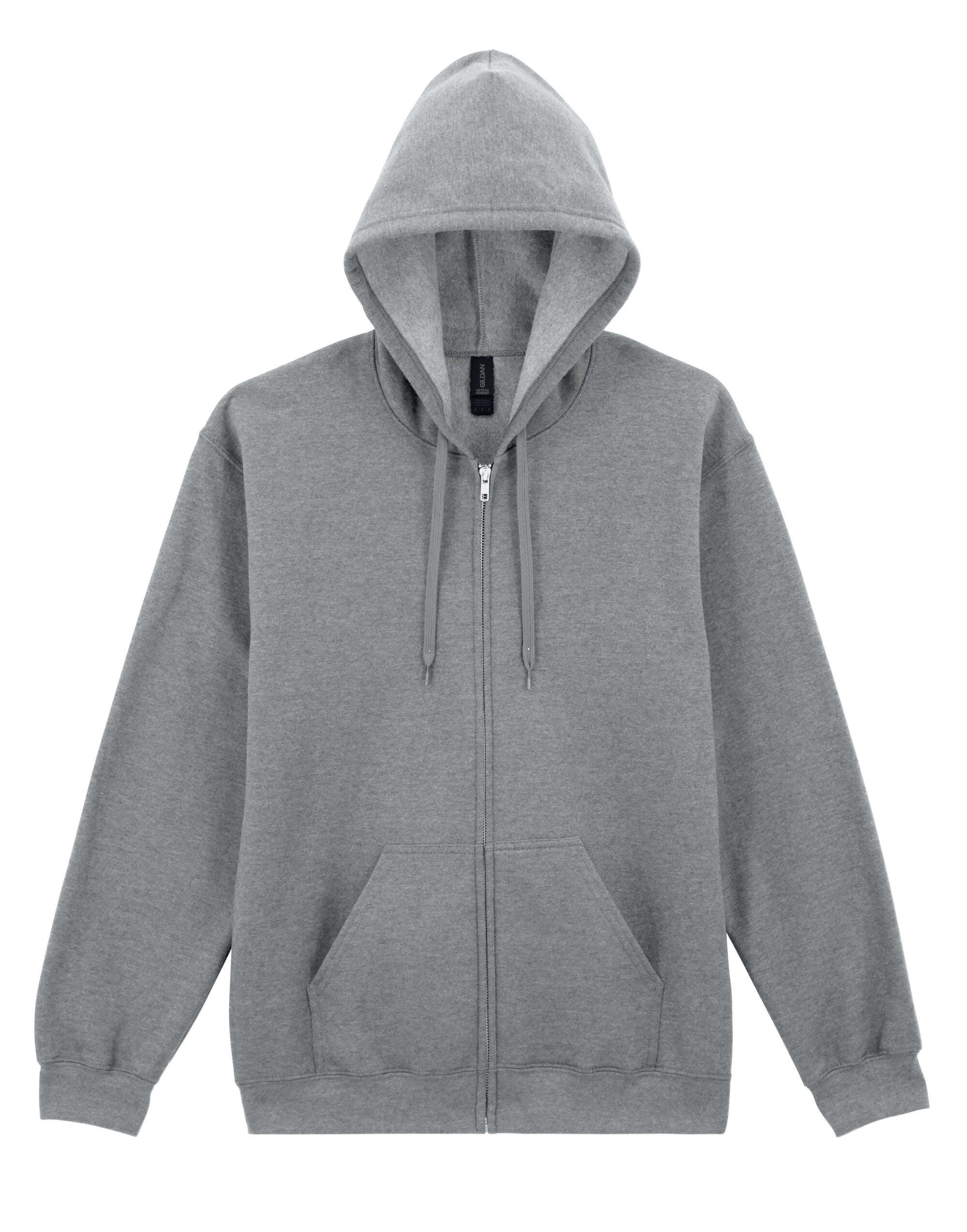 Gildan Softyle Midweight Full Zip Hoody SF600 - Sport Grey (RS) - Customisable Hoodies