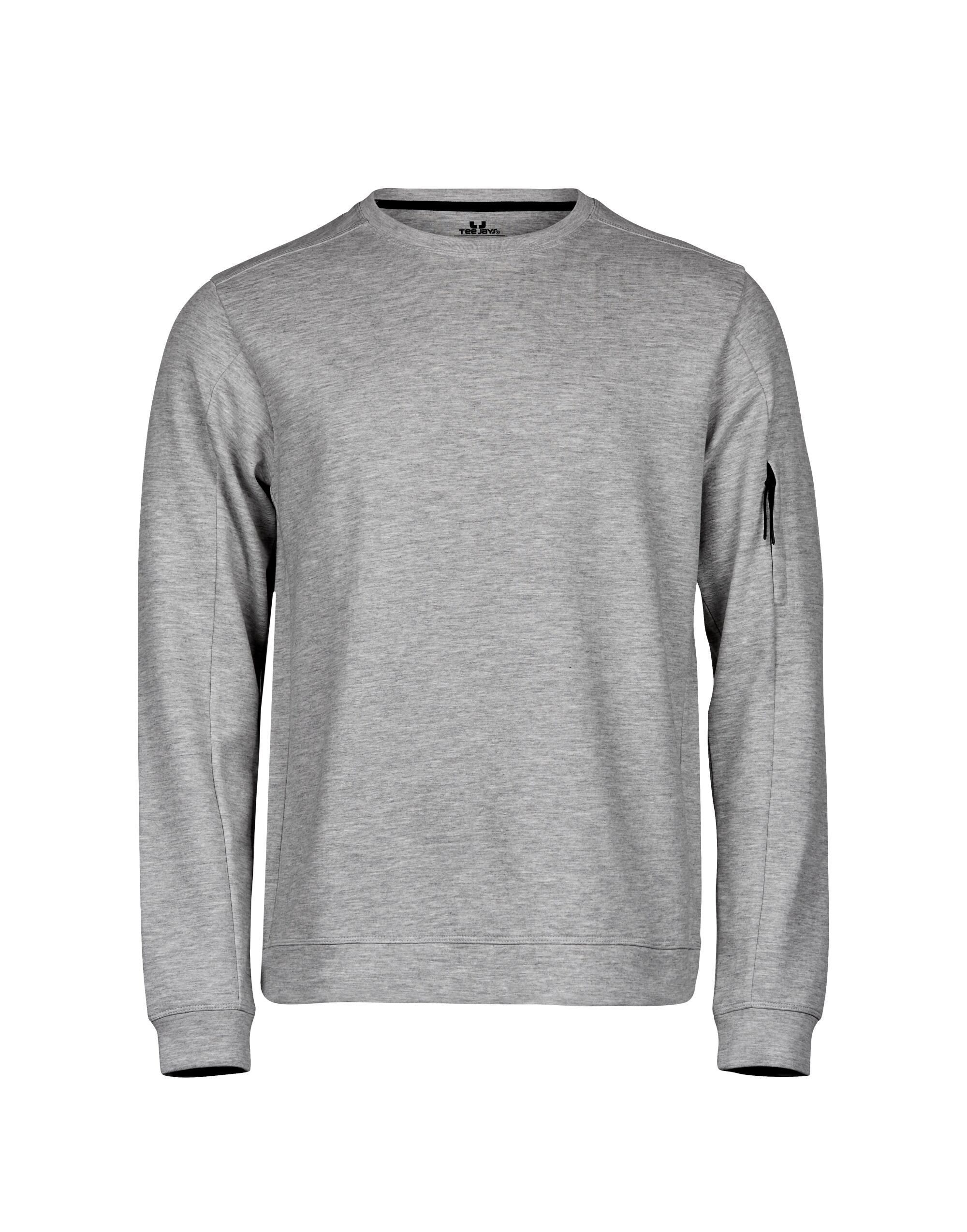 Tee Jays Athletic Crew Neck Sweat TJ5700 - Heather Grey - Customisable Sweatshirts