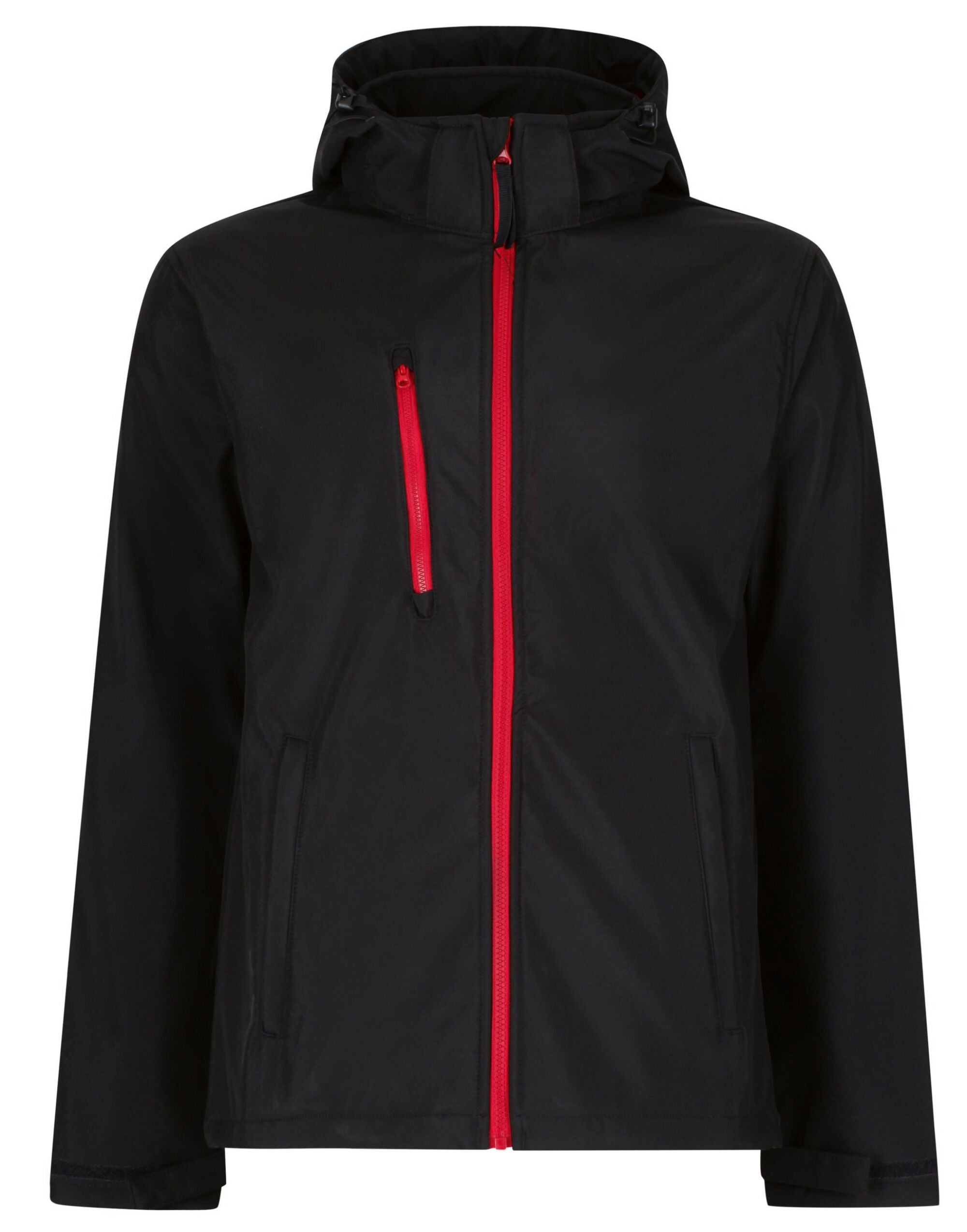 Regatta Professional Regatta Venturer Hooded Softshell tra701 - Black Red - Customisable Jackets