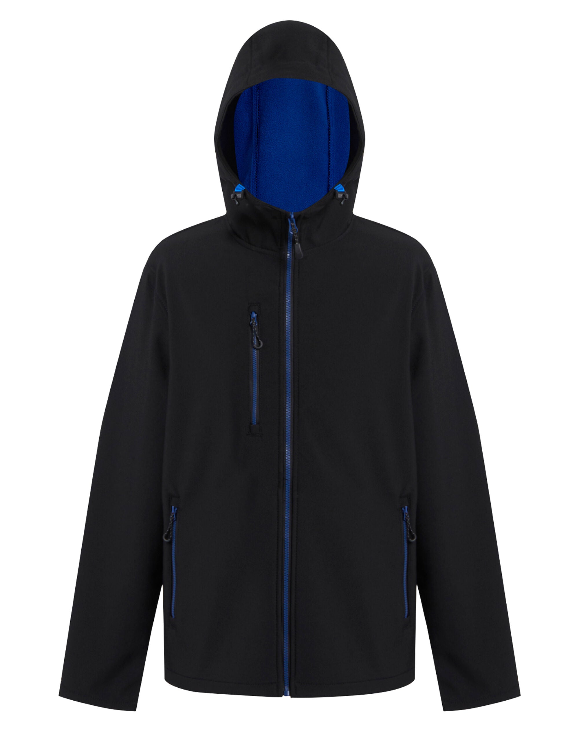 Regatta Professional Regatta Navigate 2-Layer Hood Softshell TRA705 - Black New Royal - Customisable Softshell Jacket