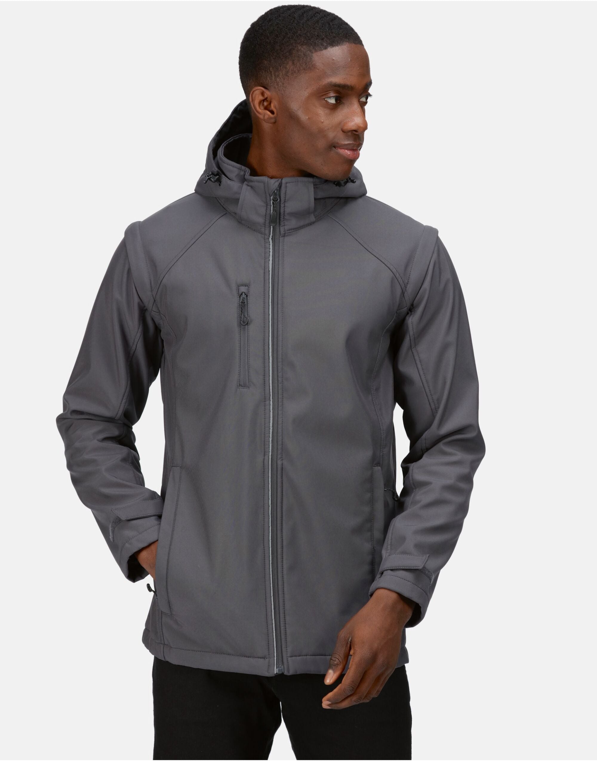 Regatta Professional Regatta Mens Earsmus 4-In-1 Softshell TRA713 - Seal Grey Seal Grey - Customisable Softshell Jacket