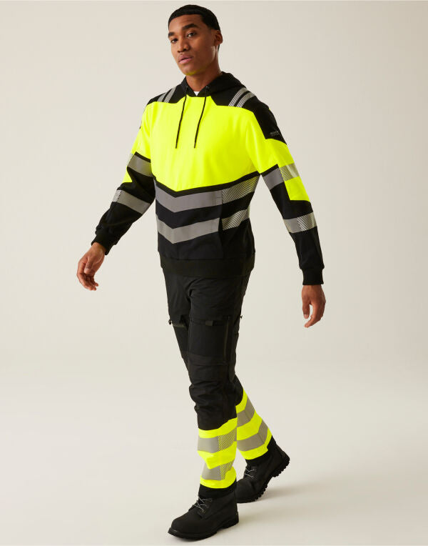 Regatta High Visibility Regatta Hi-Vis X-Pro Hoodie (Class 2) TRF780 - - Customisable Hoodies