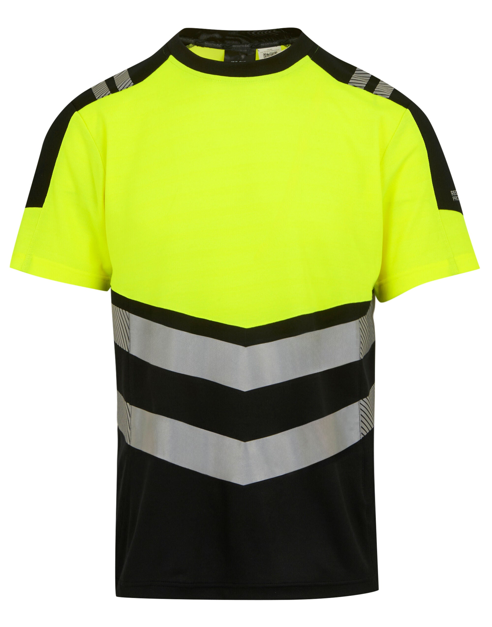 Regatta High Visibility Regatta Hi-Vis X-Pro T-Shirt TRS280 - Black Hi-Vis Yellow - Customisable Hi-Vis T-Shirts