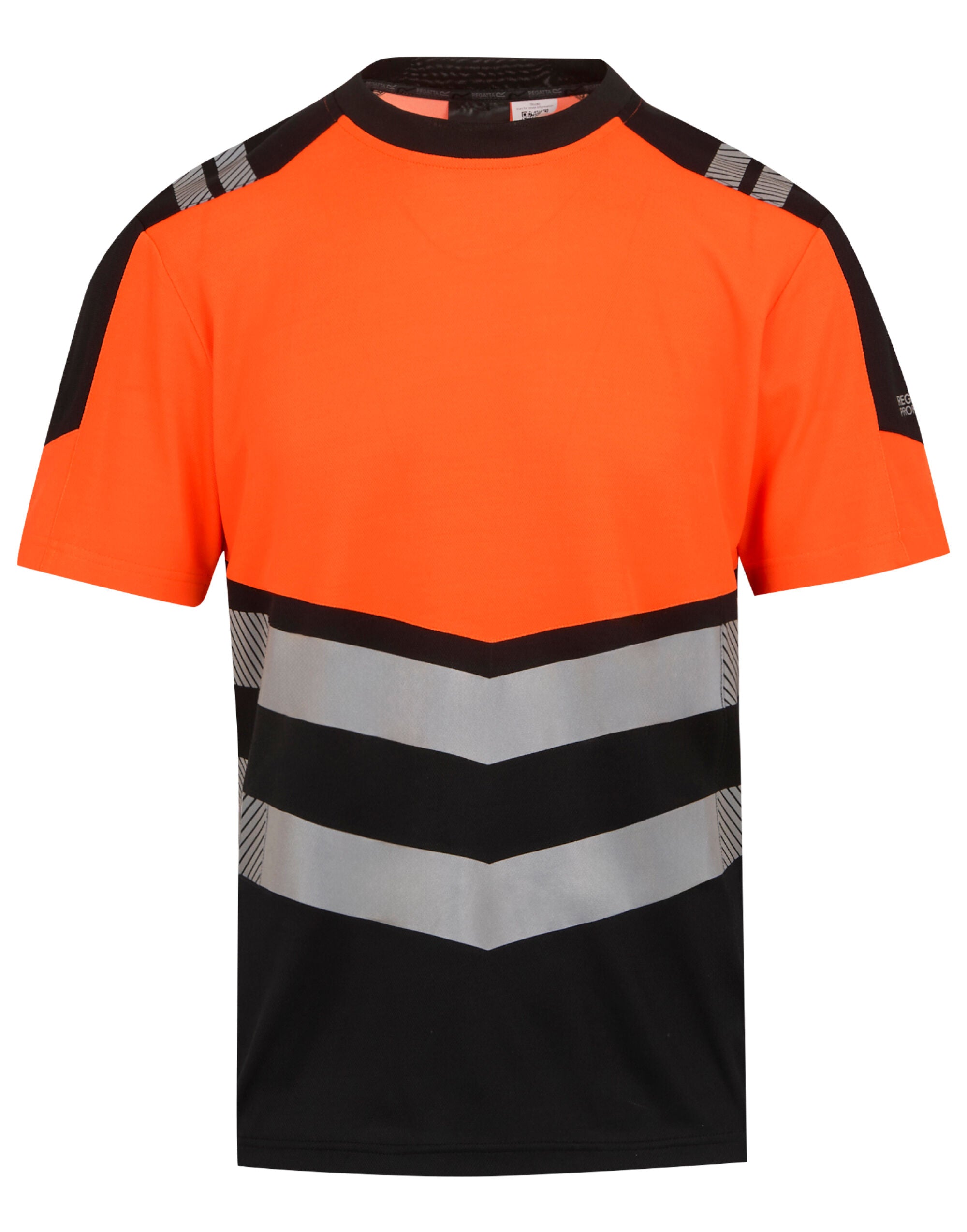 Regatta High Visibility Regatta Hi-Vis X-Pro T-Shirt TRS280 - Black Hi-Vis Orange - Customisable Hi-Vis T-Shirts