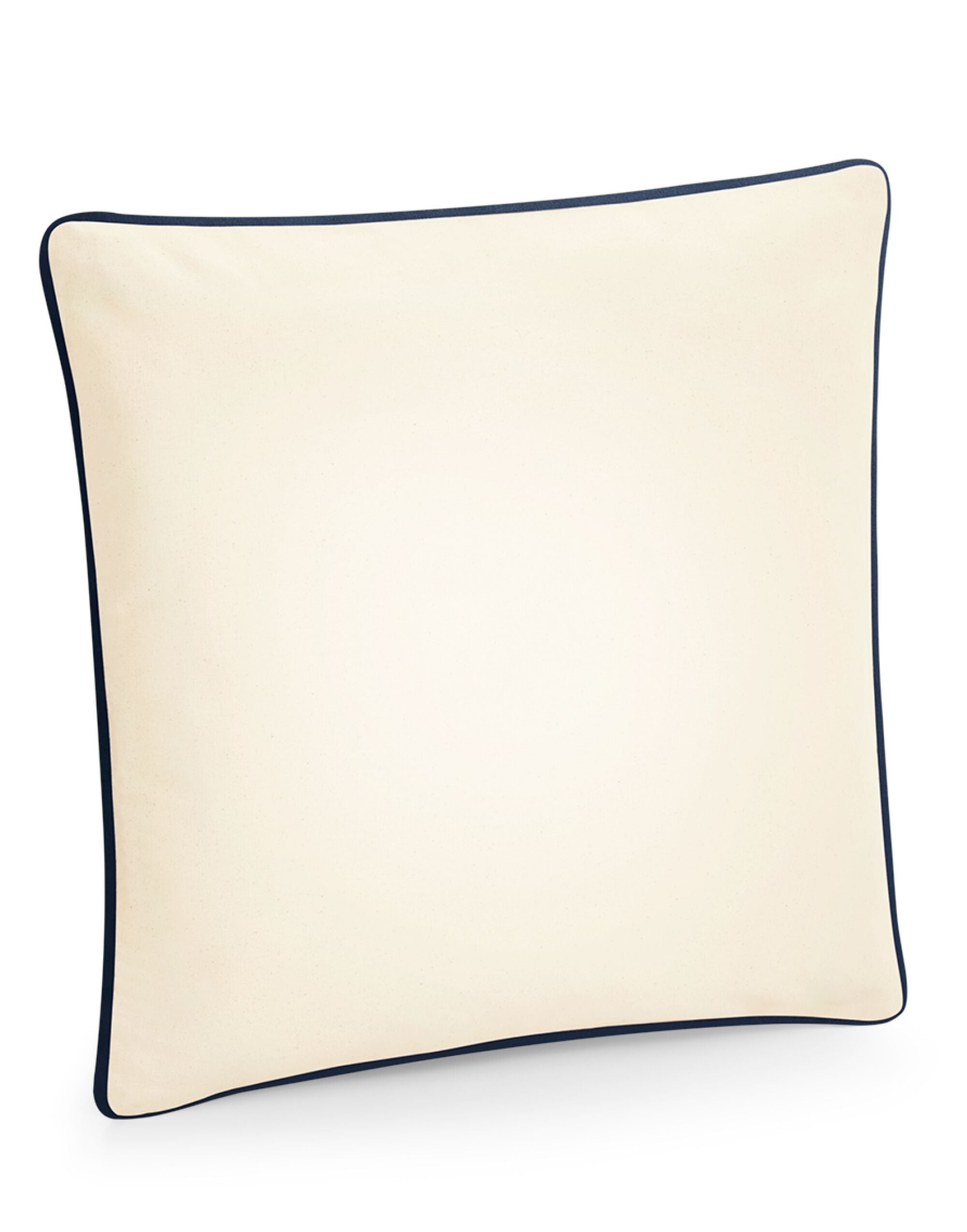 Westford Mill Cotton Cushion Cover w355 - Natural French Navy O S - Customisable Accessories