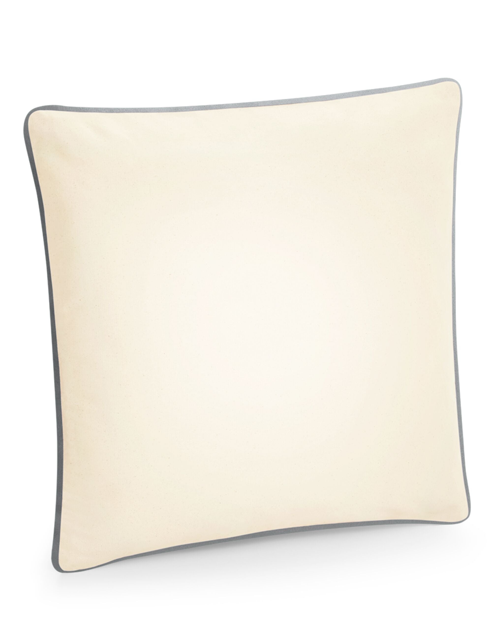 Westford Mill Cotton Cushion Cover w355 - Natural Light Grey O S - Customisable Accessories