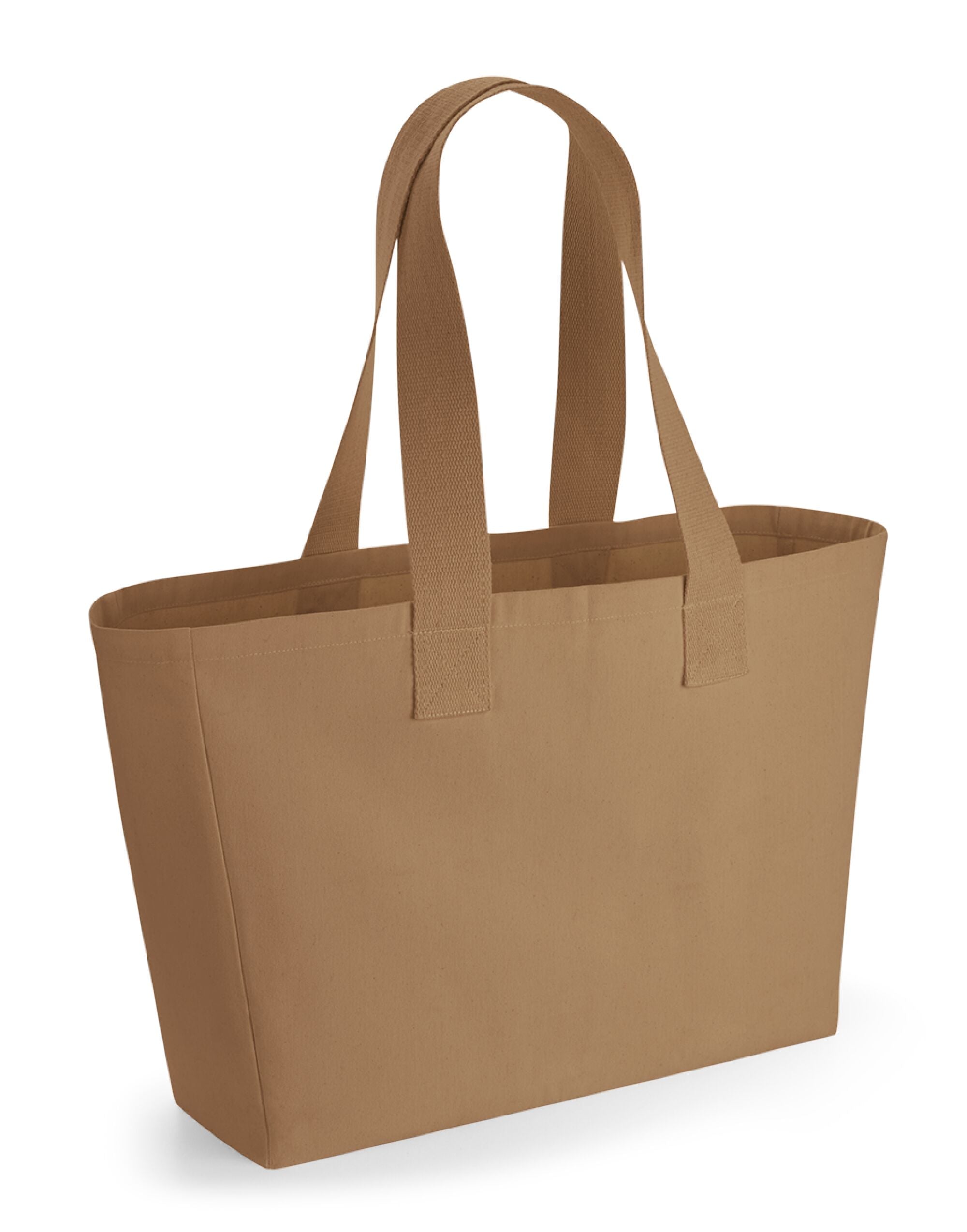 Westford Mill Everyday Canvas Tote w610 - Caramel O S - Customisable Bags
