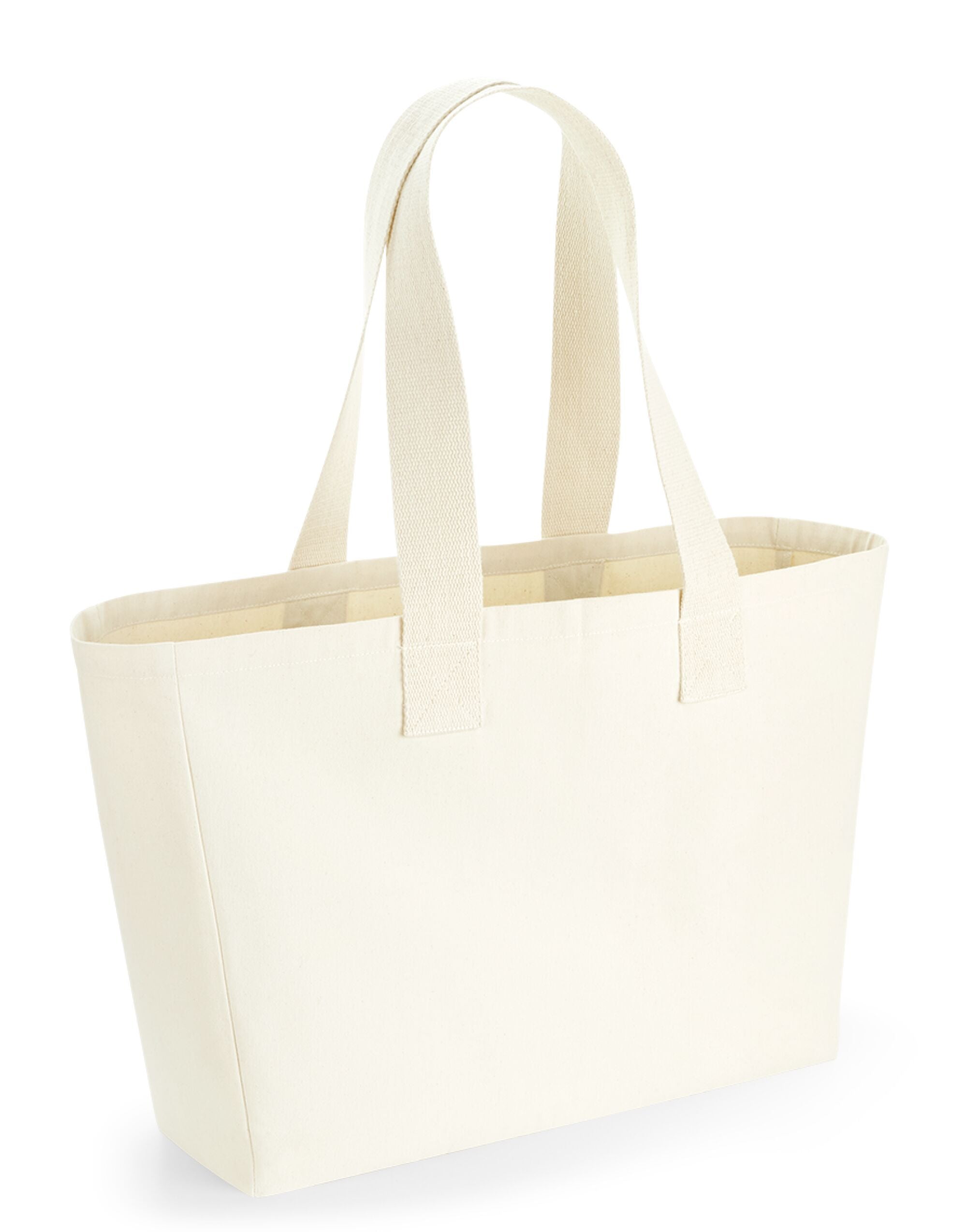 Westford Mill Everyday Canvas Tote w610 - Natural O S - Customisable Bags