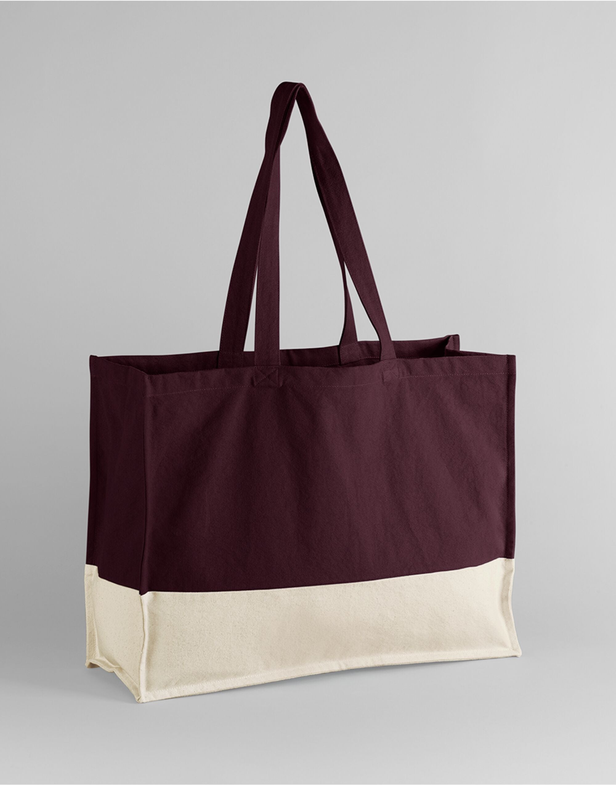 Westford Mill EarthAware® Contrast Shop W858 - Oxblood Natural O S - Customisable Bags
