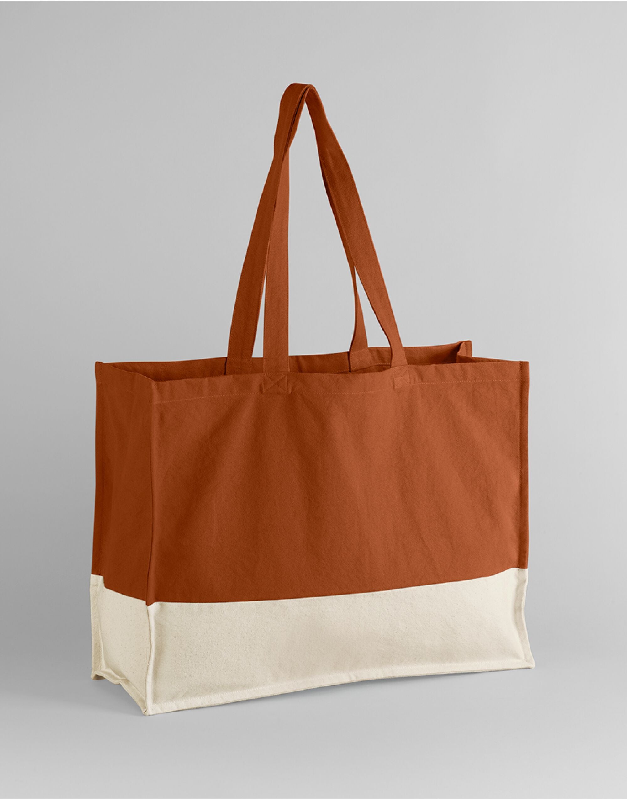 Westford Mill EarthAware® Contrast Shop W858 - Pumpkin Natural O S - Customisable Bags