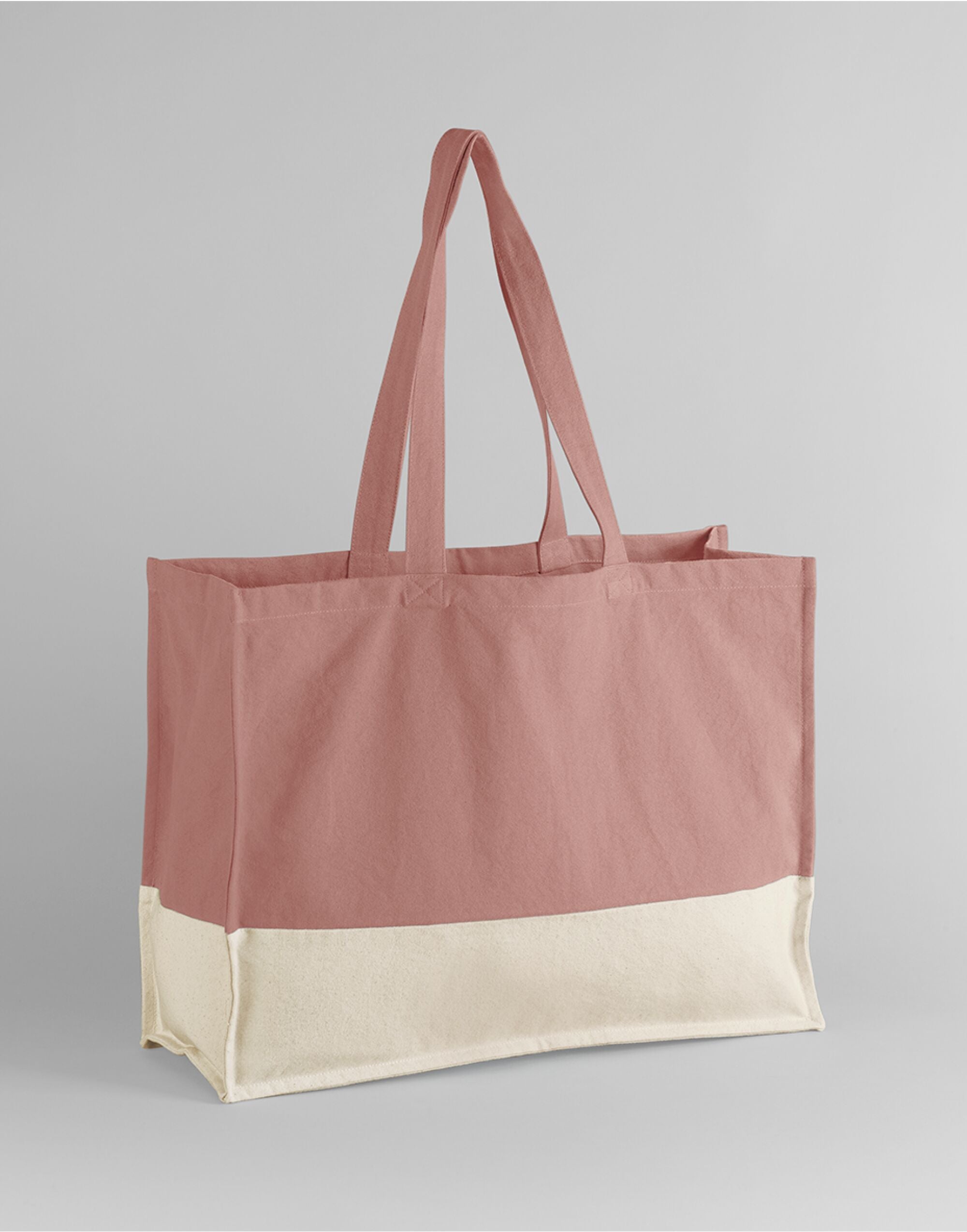 Westford Mill EarthAware® Contrast Shop W858 - Rose Natural O S - Customisable Bags