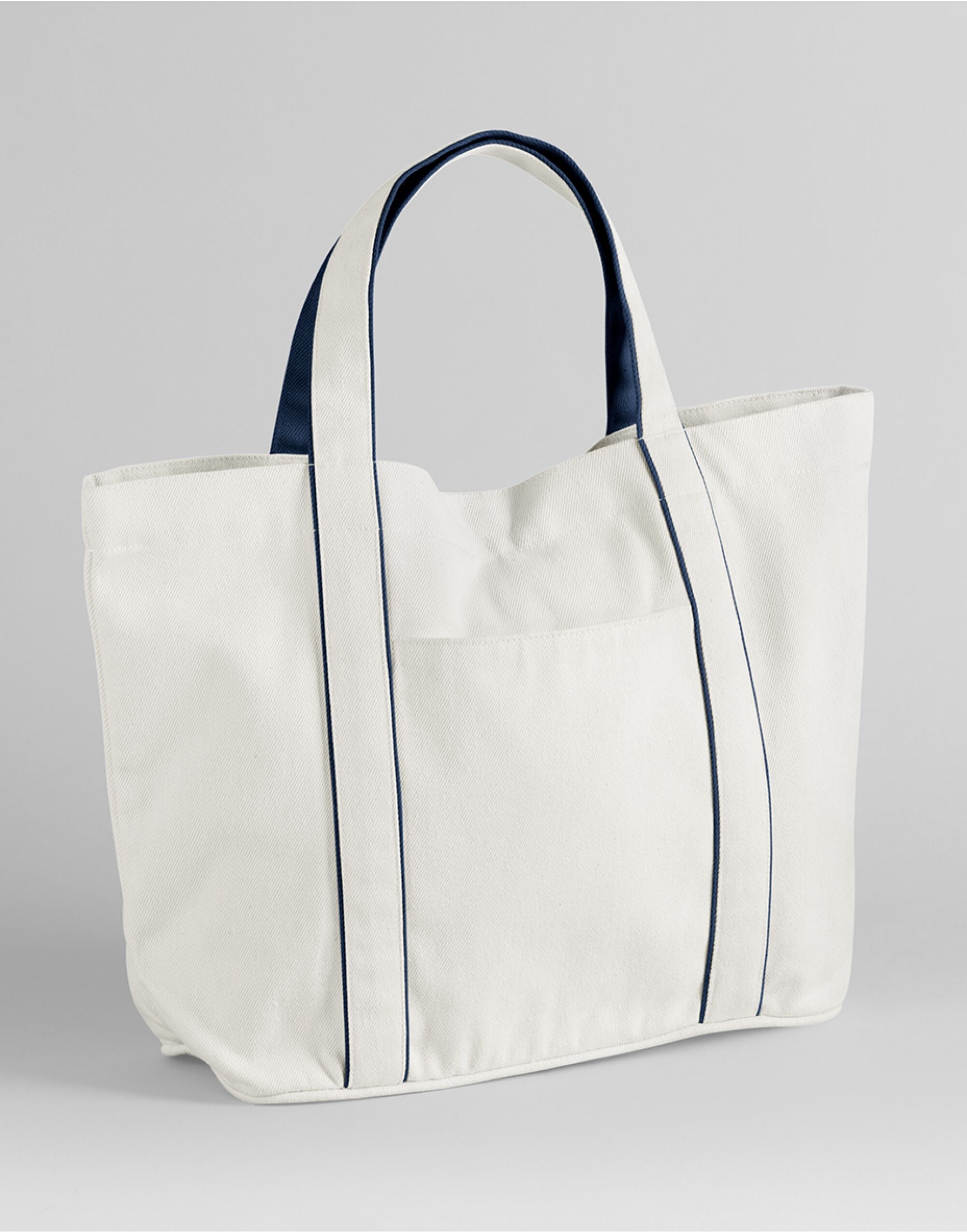 Westford Mill Courtside Medium Tote W950 - Soft White French Navy O S - Customisable Bags
