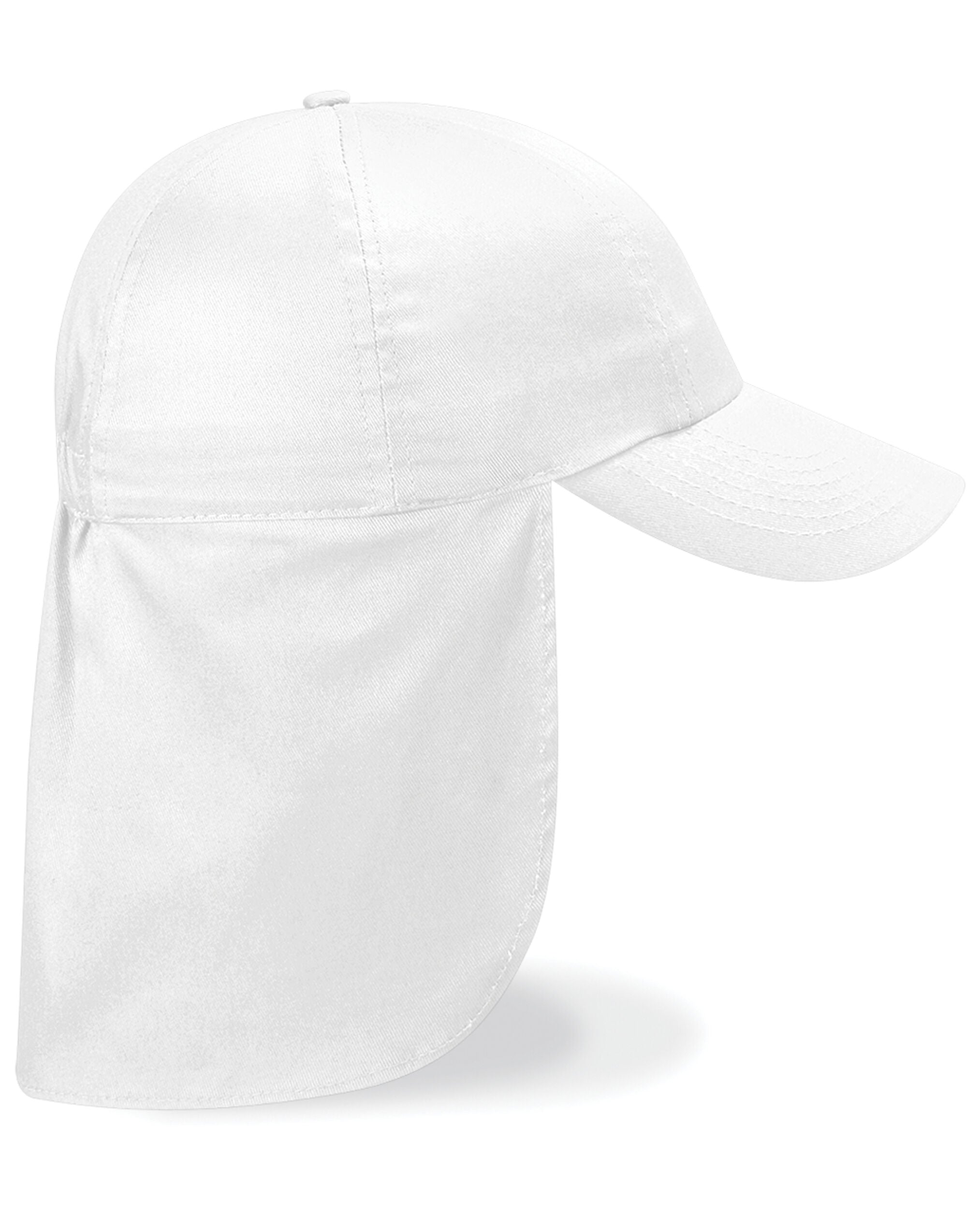 Beechfield Junior Legionnaire Style Cap B11B - White O S - Customisable Caps