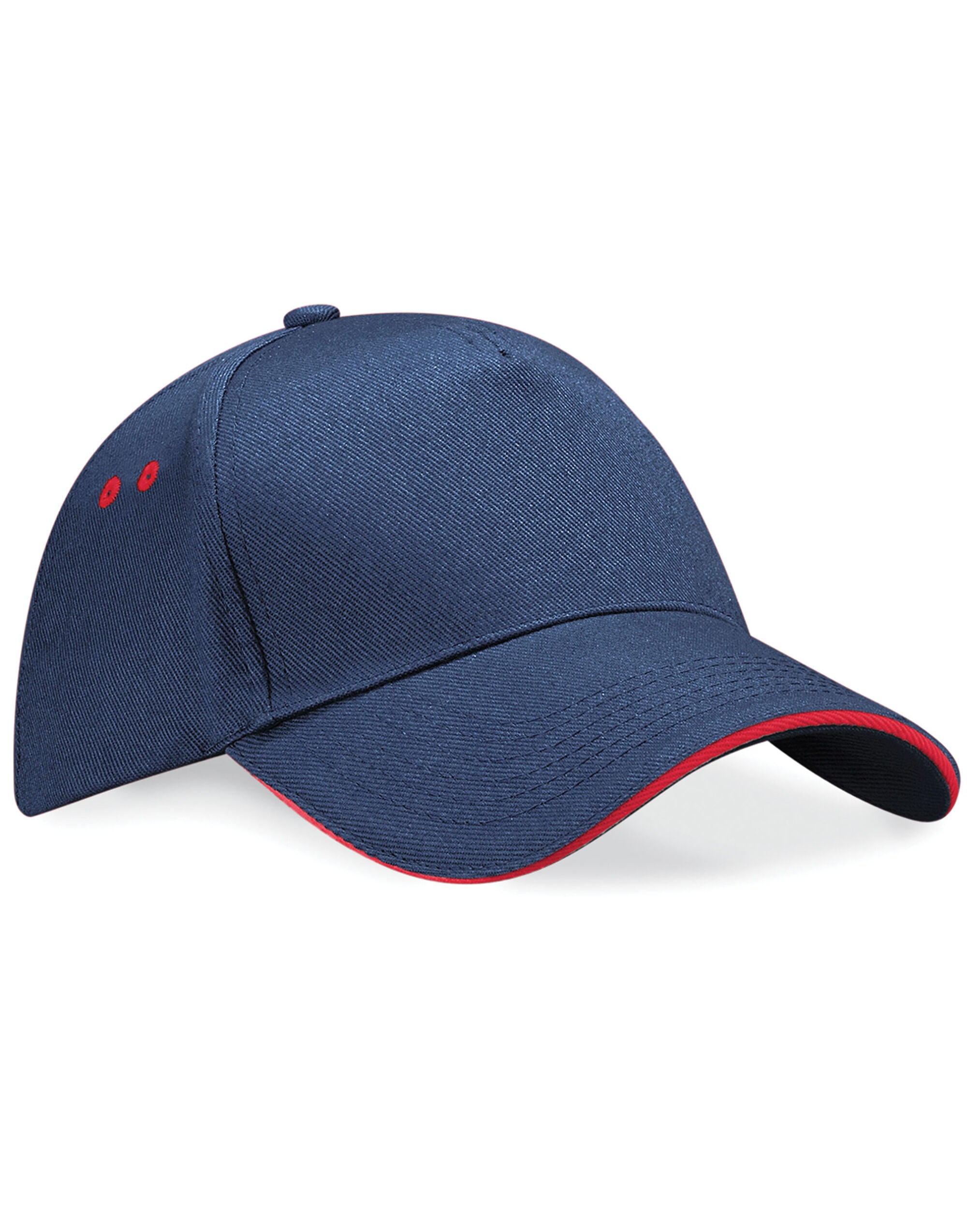 Beechfield Ultimate Sandwich Peak Cap B15C - French Navy Classic Red O S - Customisable Caps