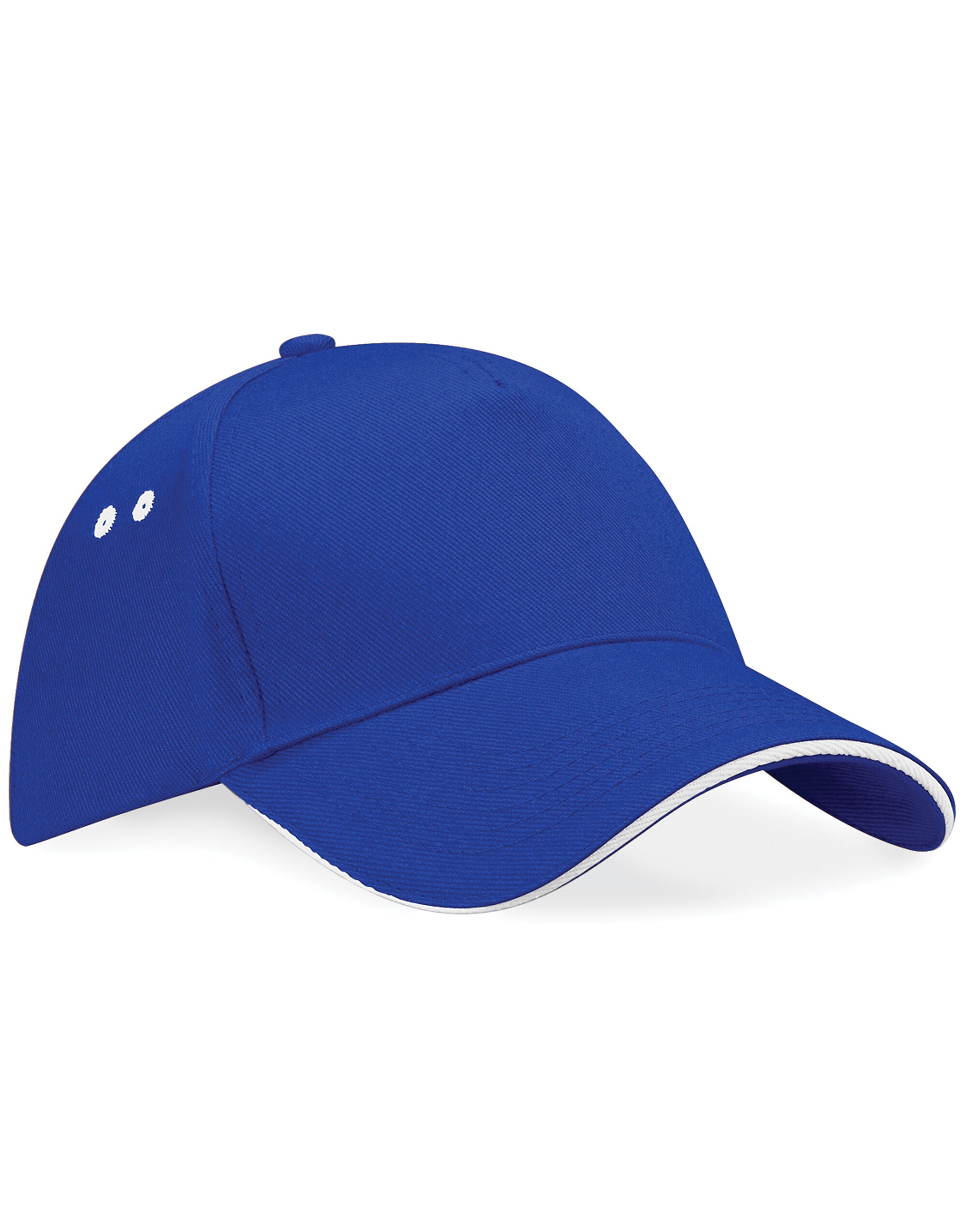 Beechfield Ultimate Sandwich Peak Cap B15C - Bright Royal White O S - Customisable Caps