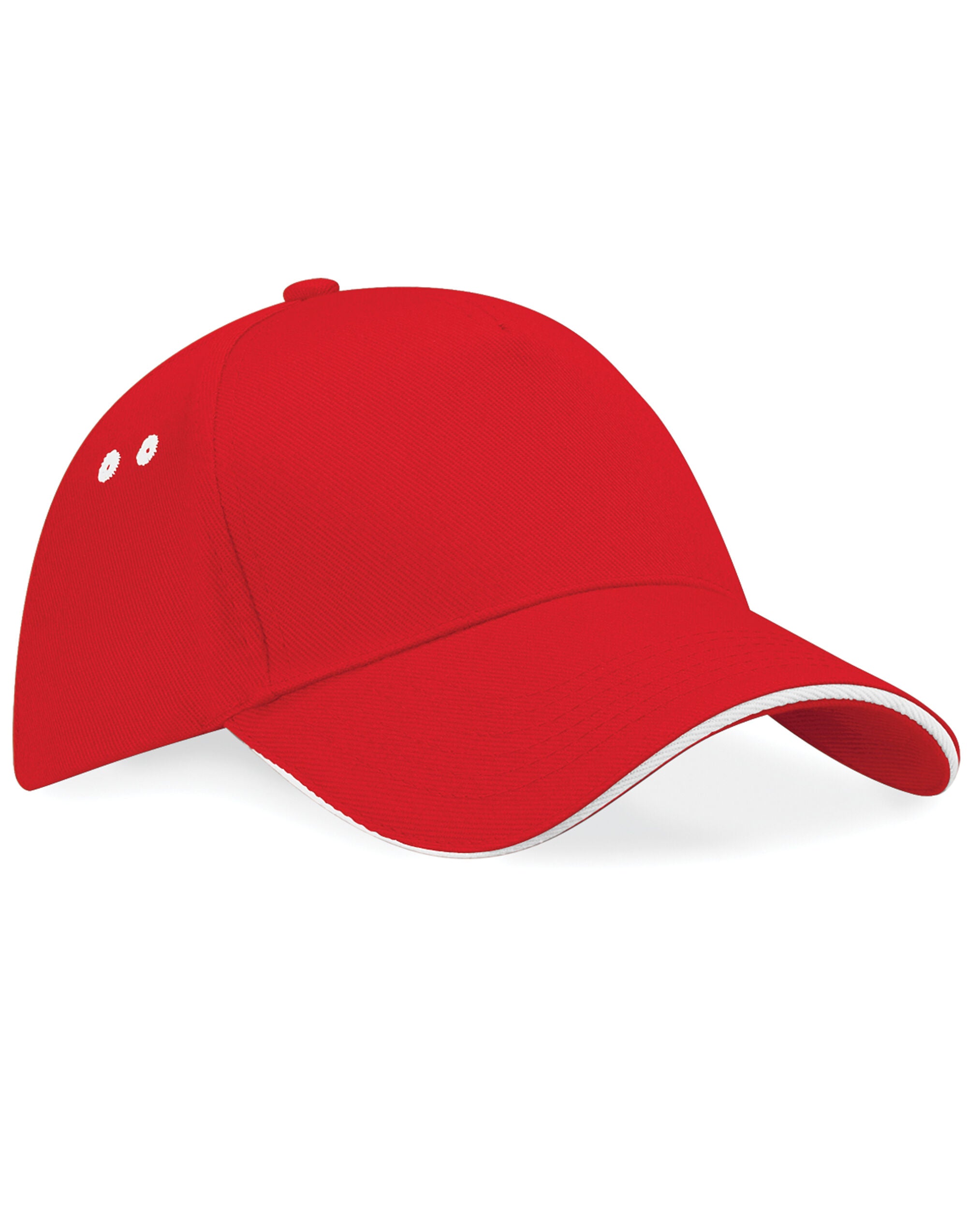 Beechfield Ultimate Sandwich Peak Cap B15C - Classic Red White O S - Customisable Caps