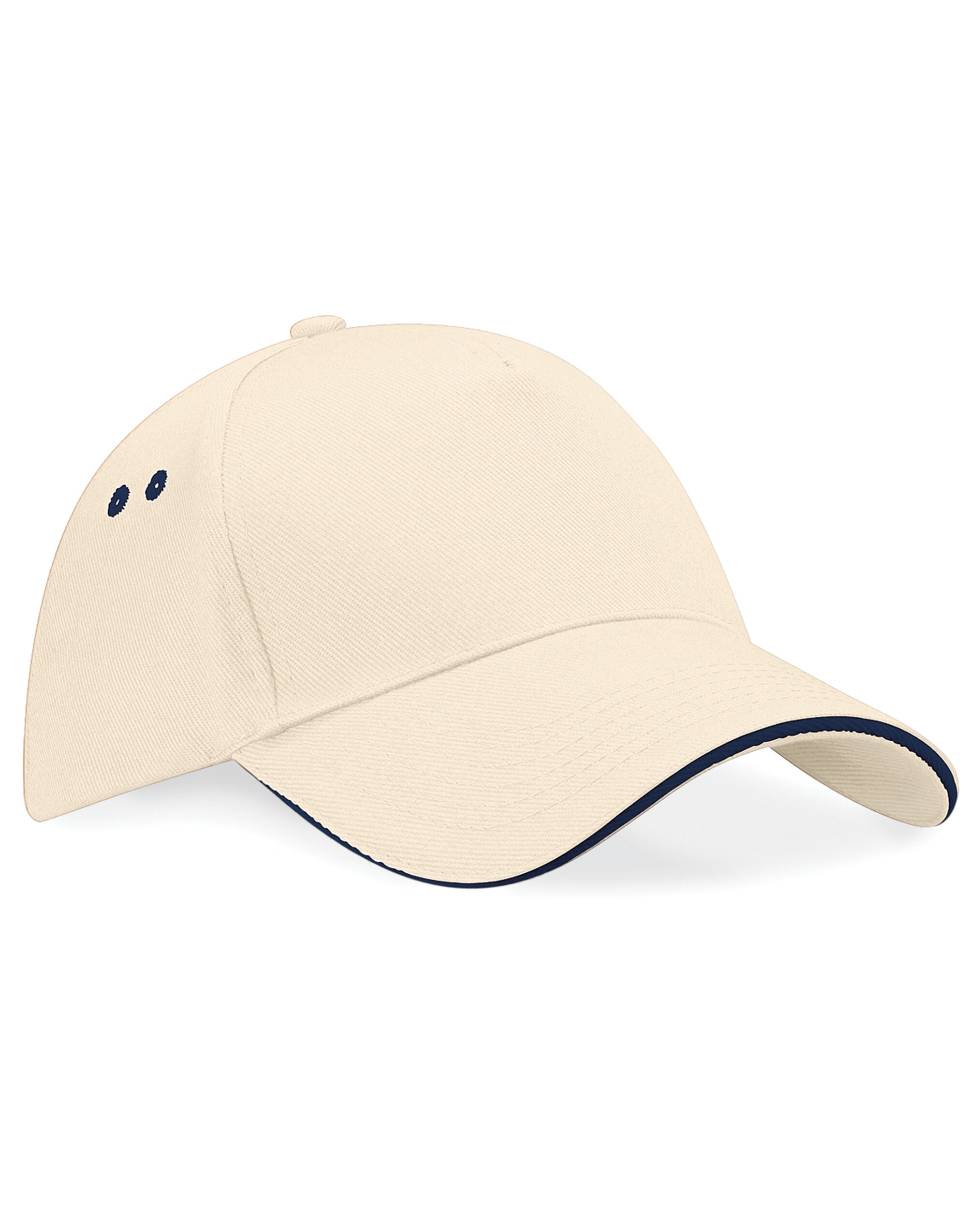 Beechfield Ultimate Sandwich Peak Cap B15C - Putty French Navy O S - Customisable Caps