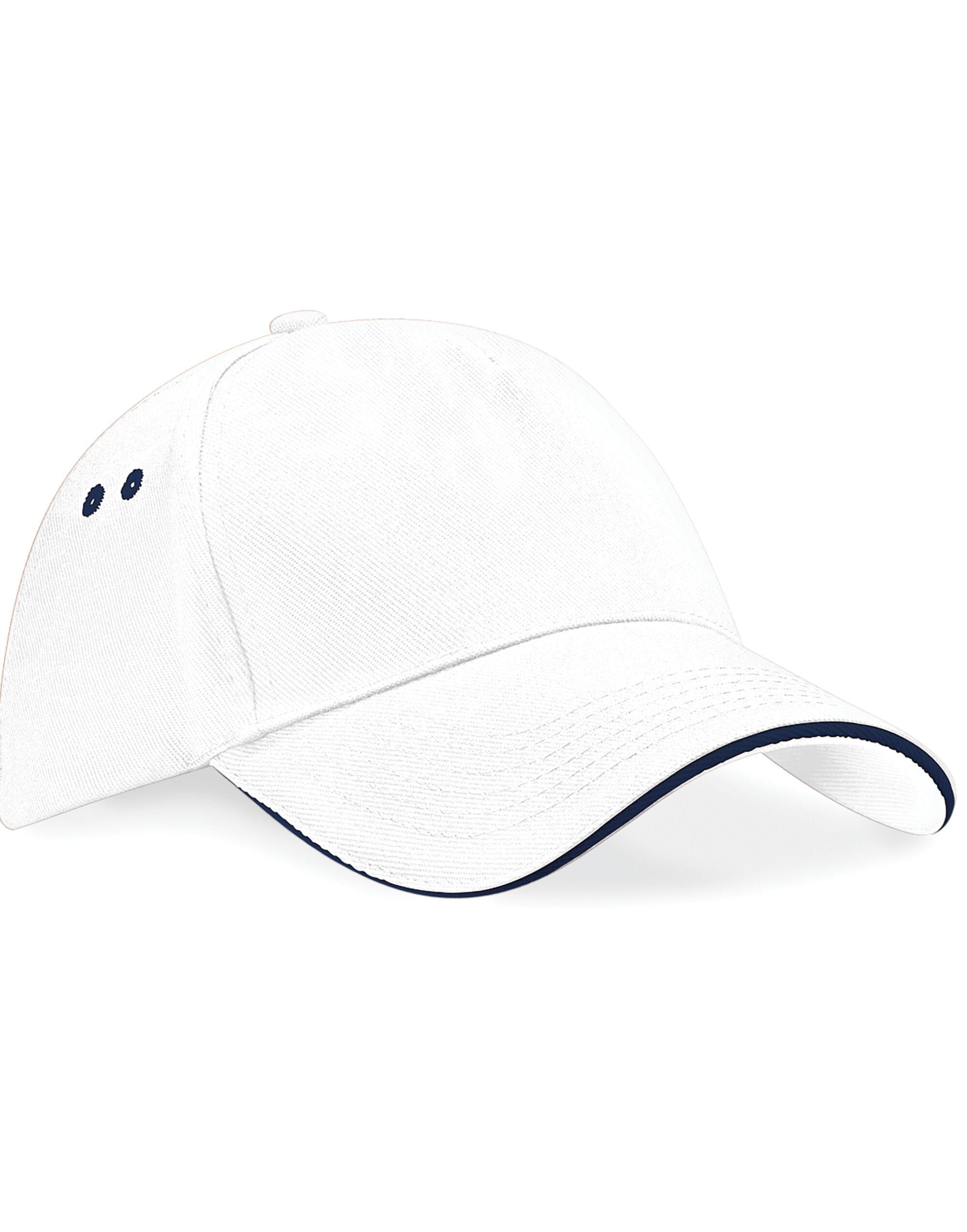 Beechfield Ultimate Sandwich Peak Cap B15C - White French Navy O S - Customisable Caps