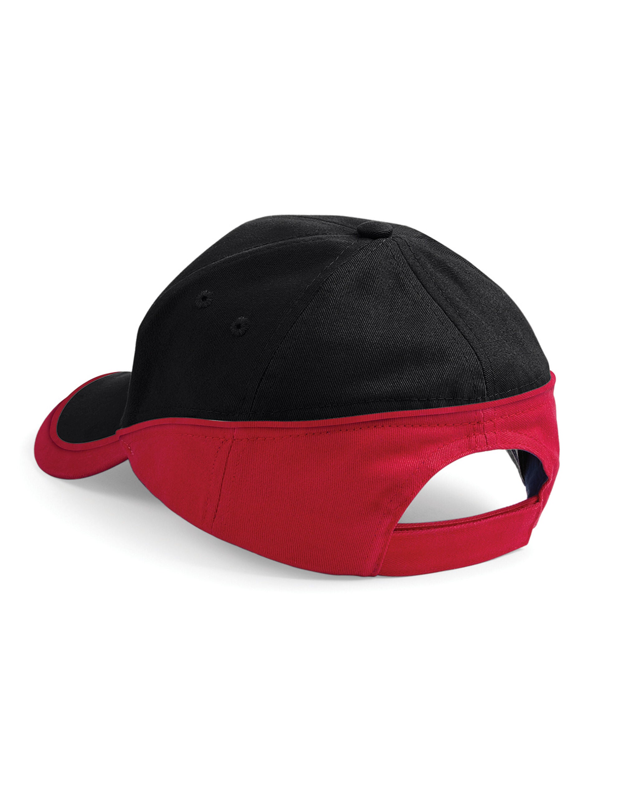 Beechfield Teamwear Competition Cap B171 - Black Classic Red O S - Customisable Caps