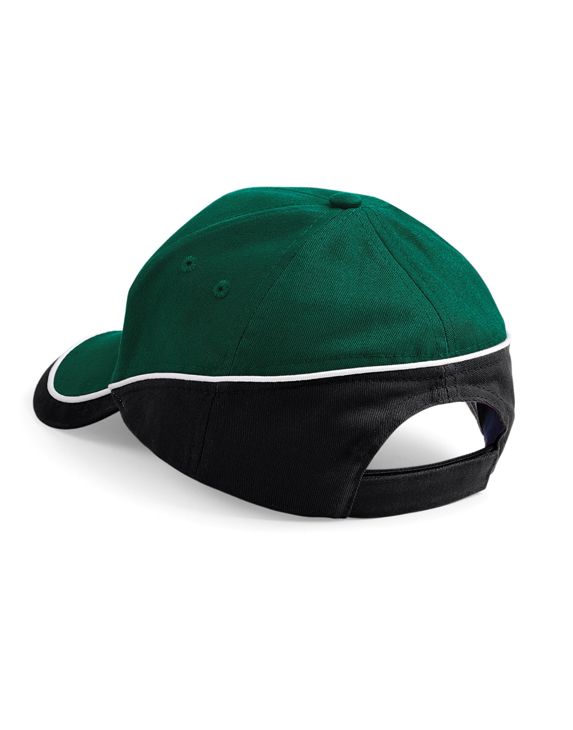 Beechfield Teamwear Competition Cap B171 - Bottle Black White O S - Customisable Caps