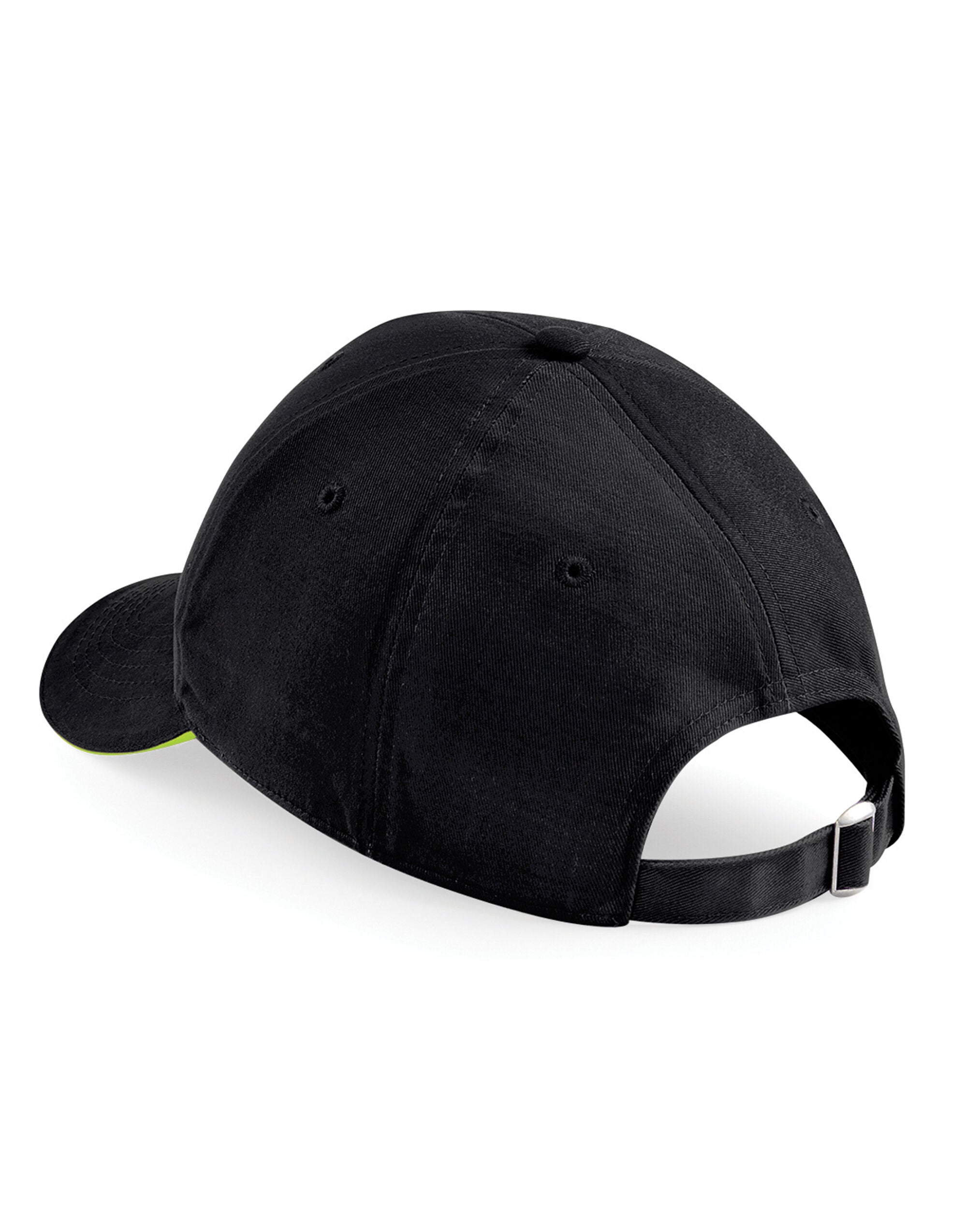 Beechfield Athleisure 6 Panel Cap B20 - Black Lime Green O S - Customisable Caps