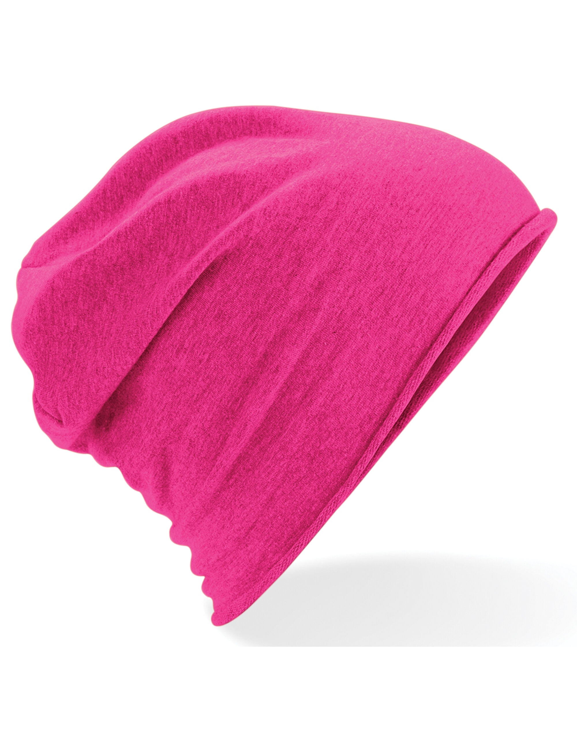 Beechfield Jersey Beanie B361 - Fuchsia O S - Customisable Beanies
