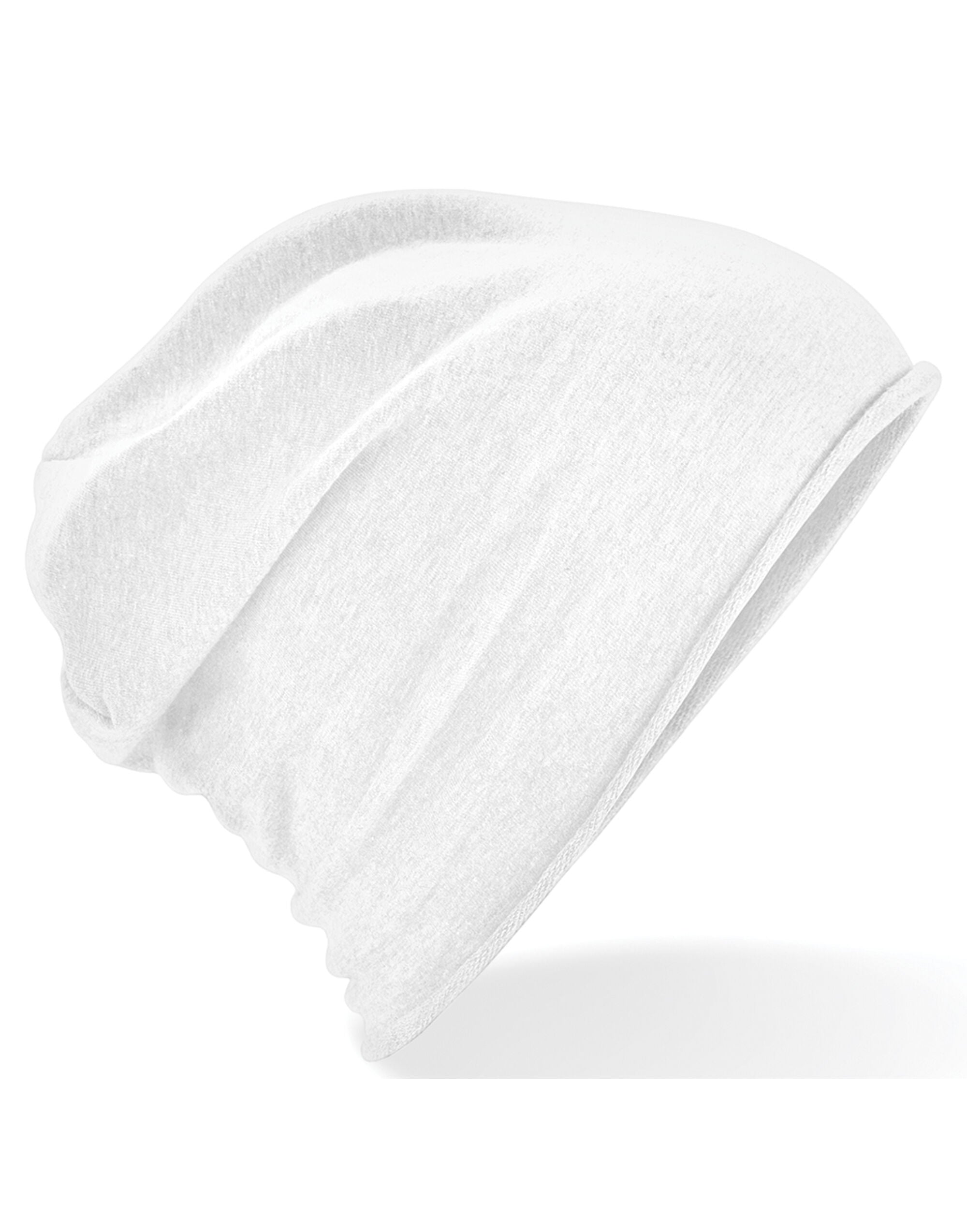 Beechfield Jersey Beanie B361 - White O S - Customisable Beanies