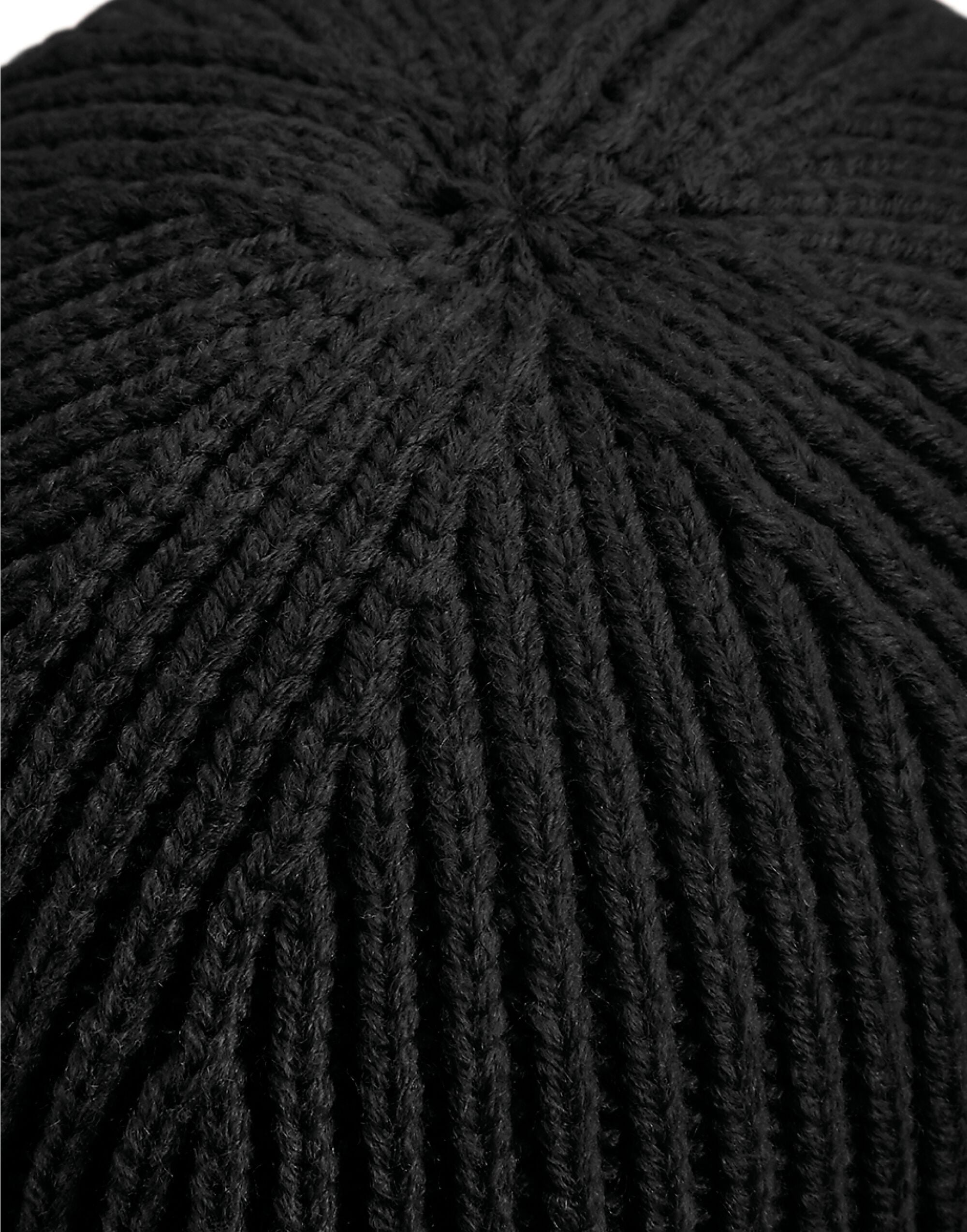 Beechfield Engineered Knit Ribbed Beanie B380 - Black O S - Customisable Beanies