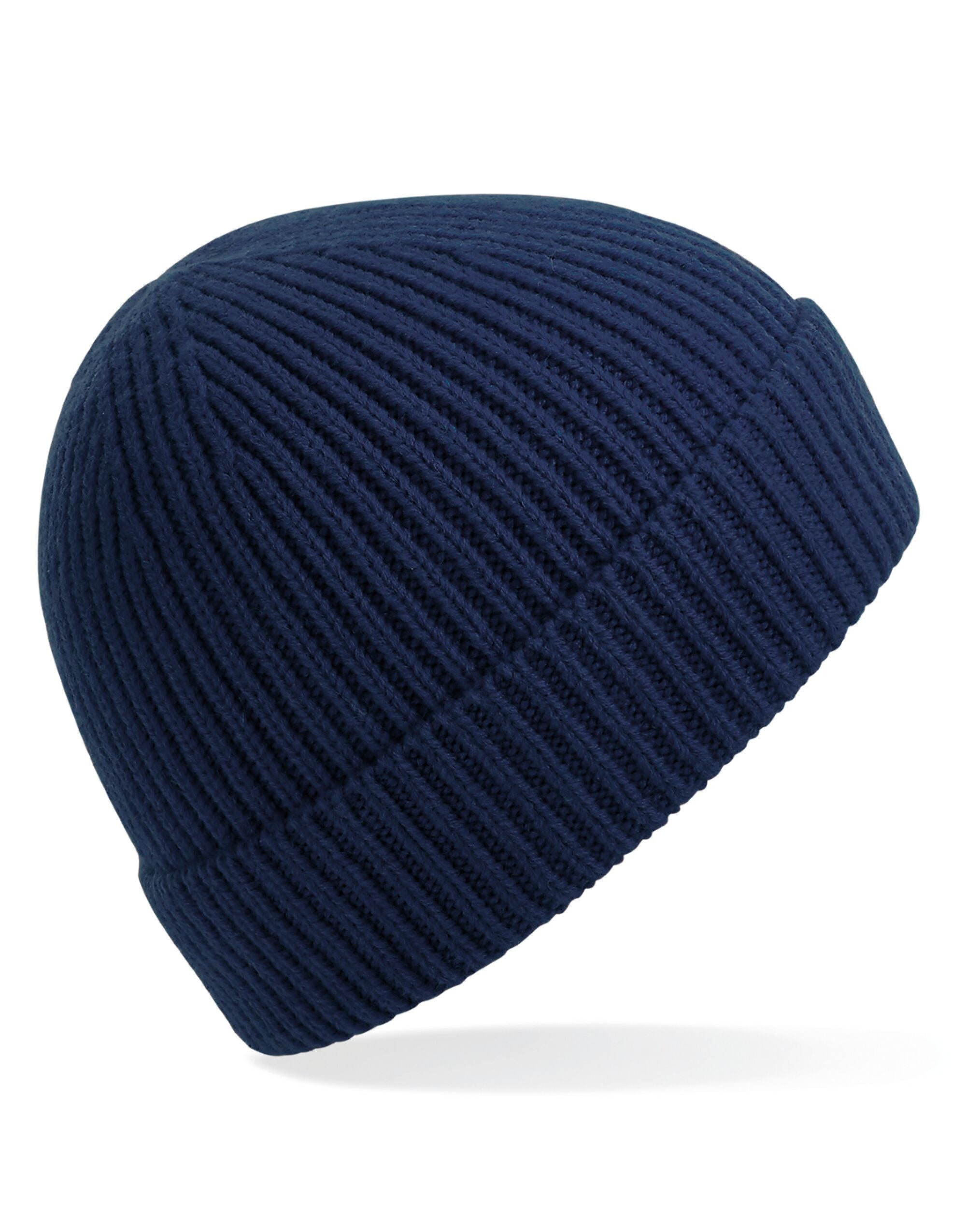 Beechfield Engineered Knit Ribbed Beanie B380 - Oxford Navy O S - Customisable Beanies
