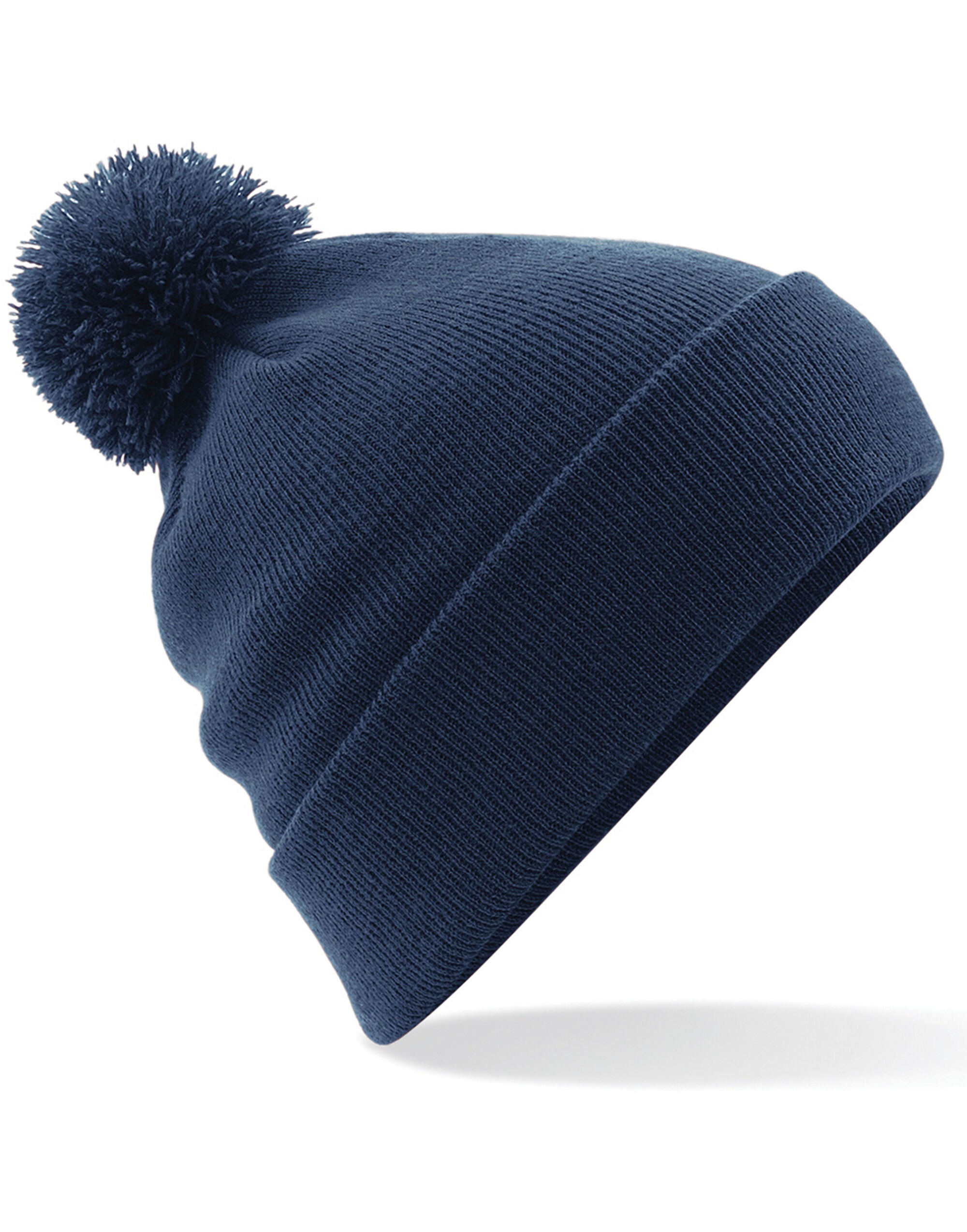 Beechfield Original Pom Pom Beanie B426 - French Navy O S - Customisable Beanies