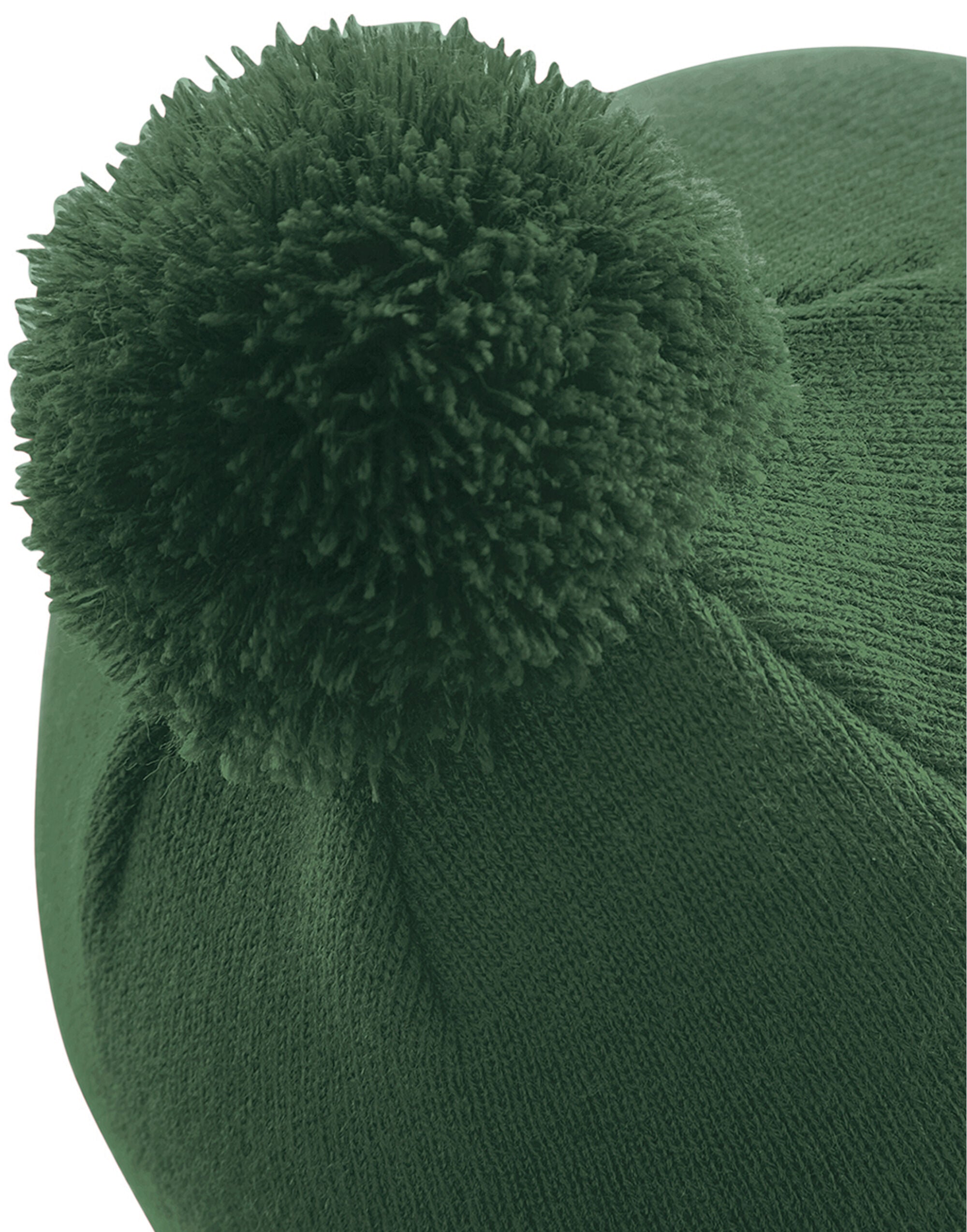 Beechfield Original Pom Pom Beanie B426 - Moss O S - Customisable Beanies