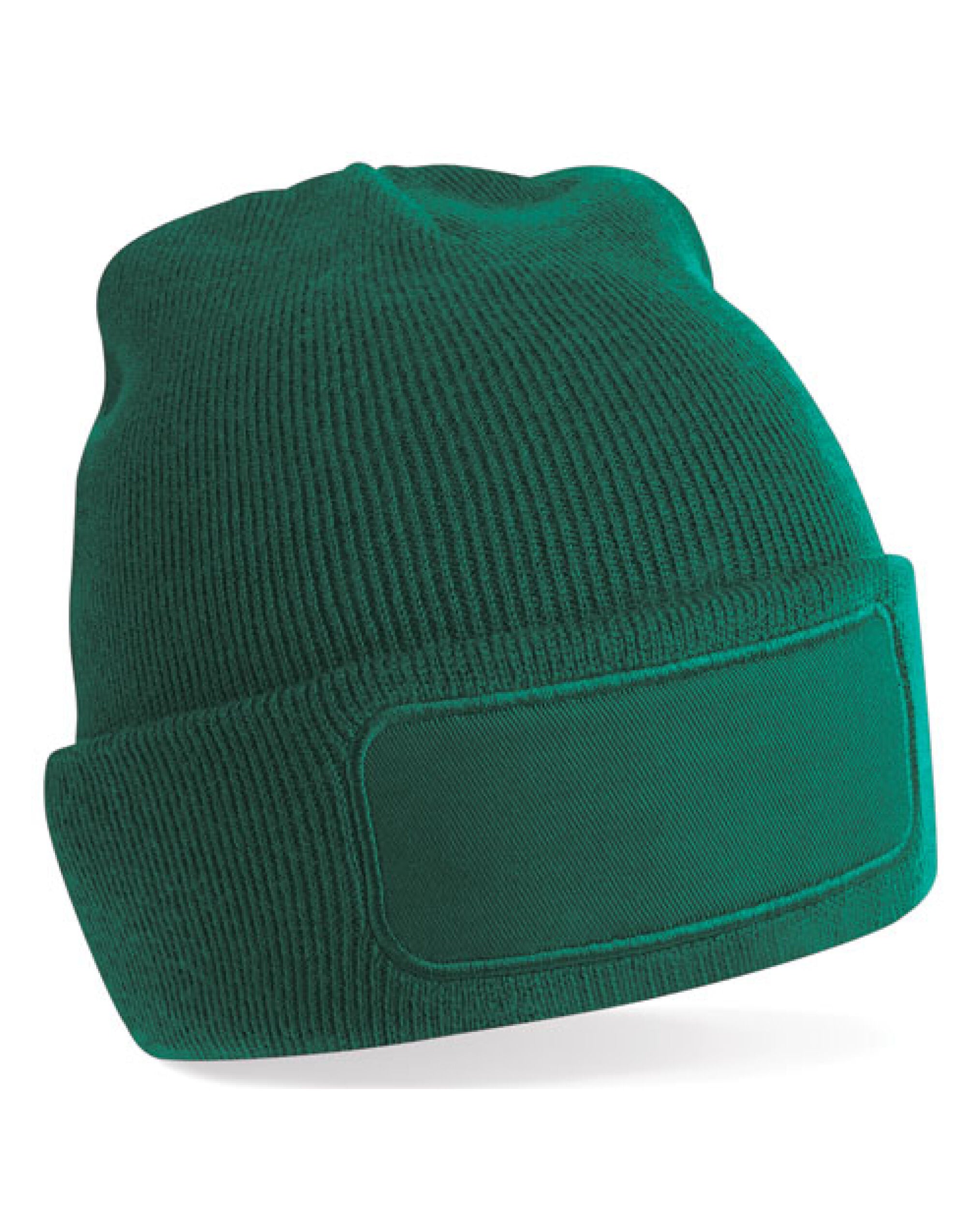 Beechfield Original Patch Beanie B445 - Bottle Green O S - Customisable Beanies