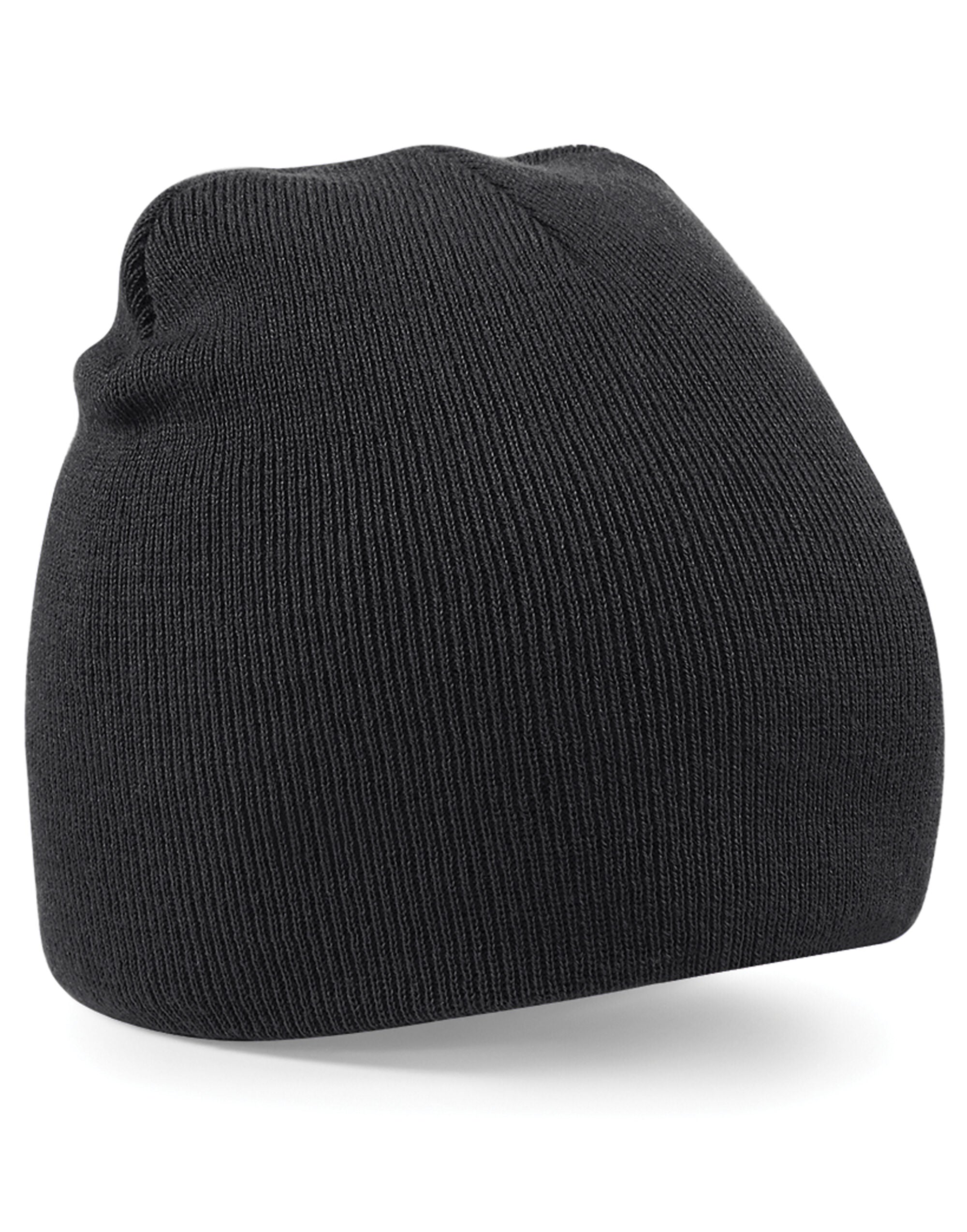 Beechfield Original Pull-On Beanie B44 - Black O S - Customisable Beanies